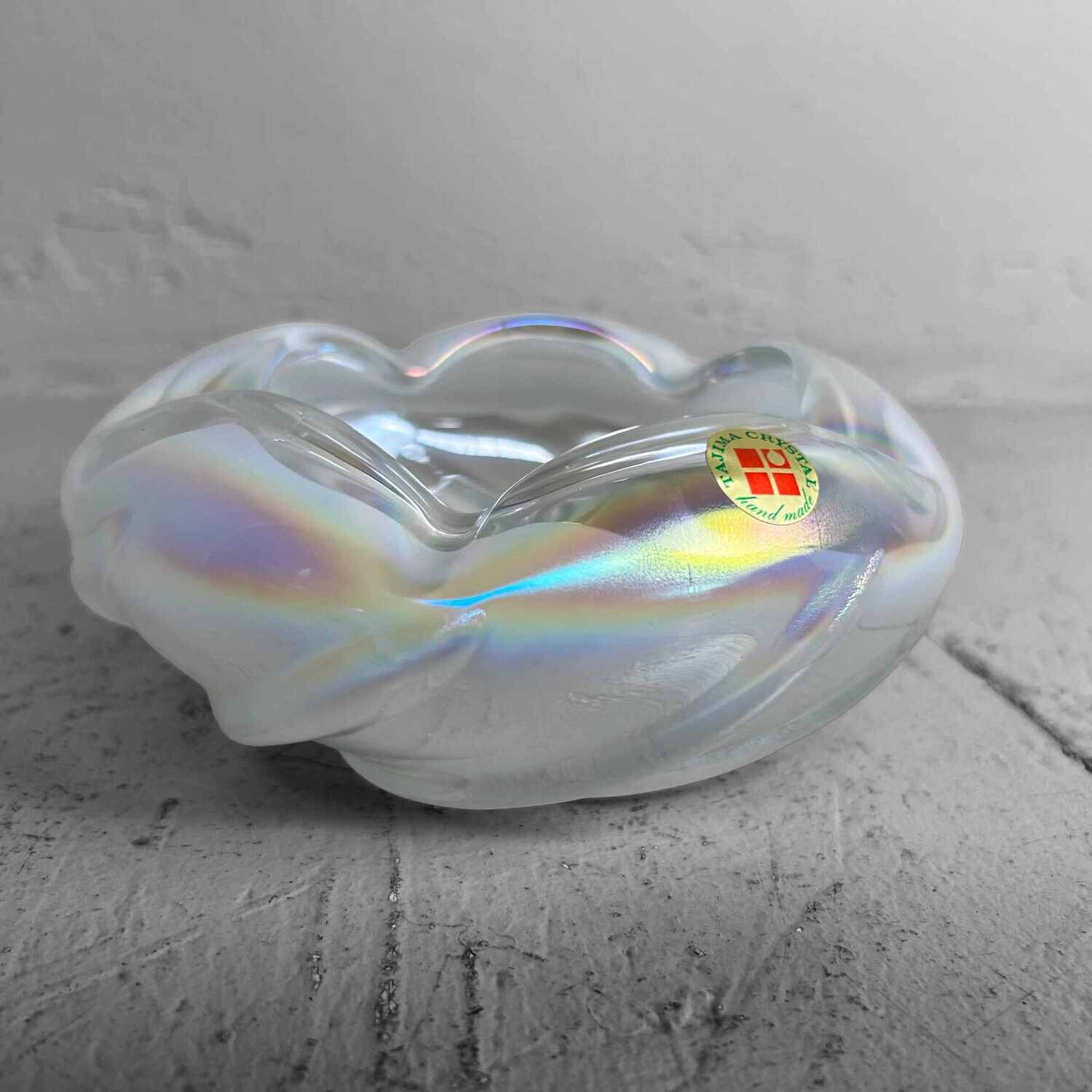 Tajima Crystal Mid Century Ashtray, Japan