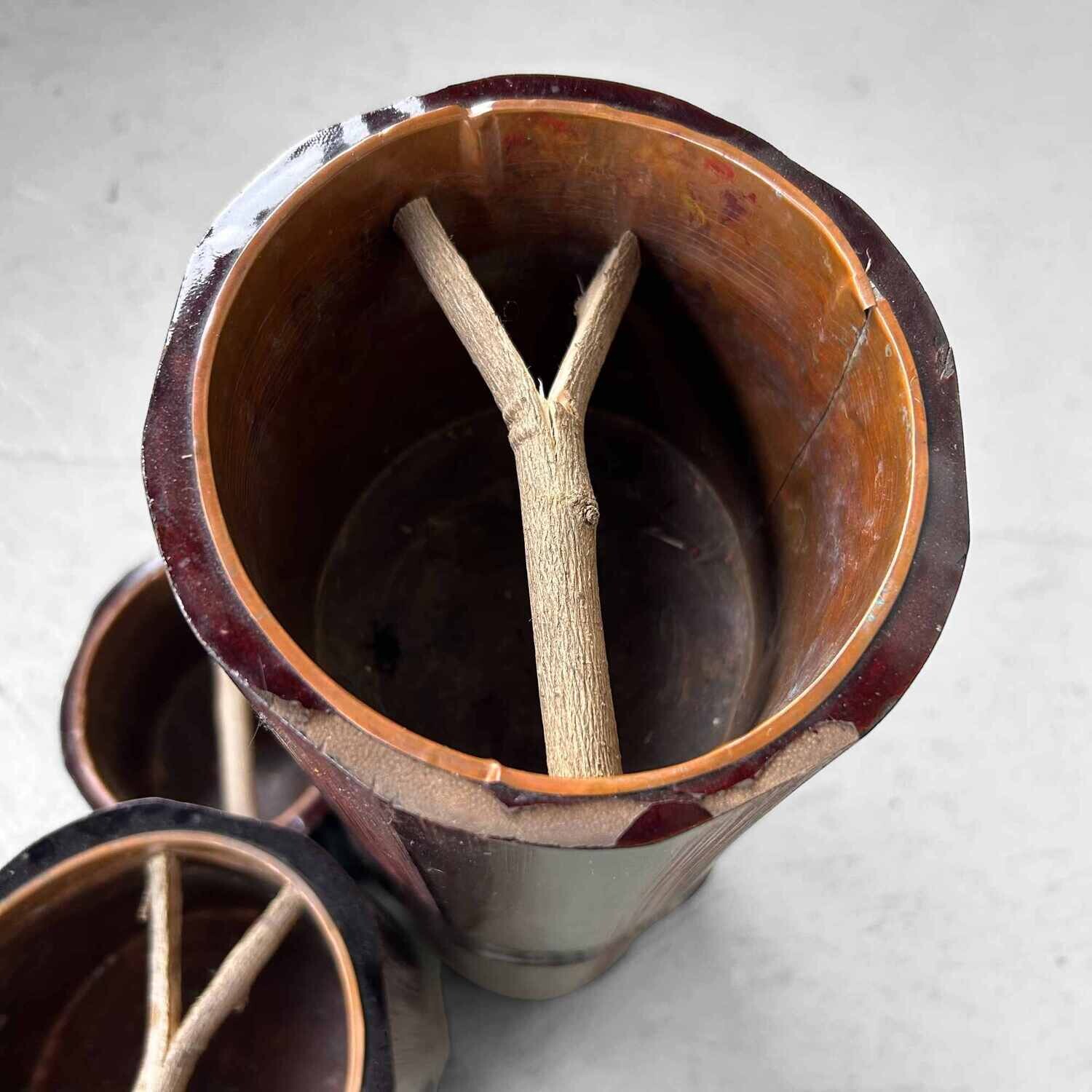 Mid Century Bamboo Ikebana Set , Circa 1950s, Japan