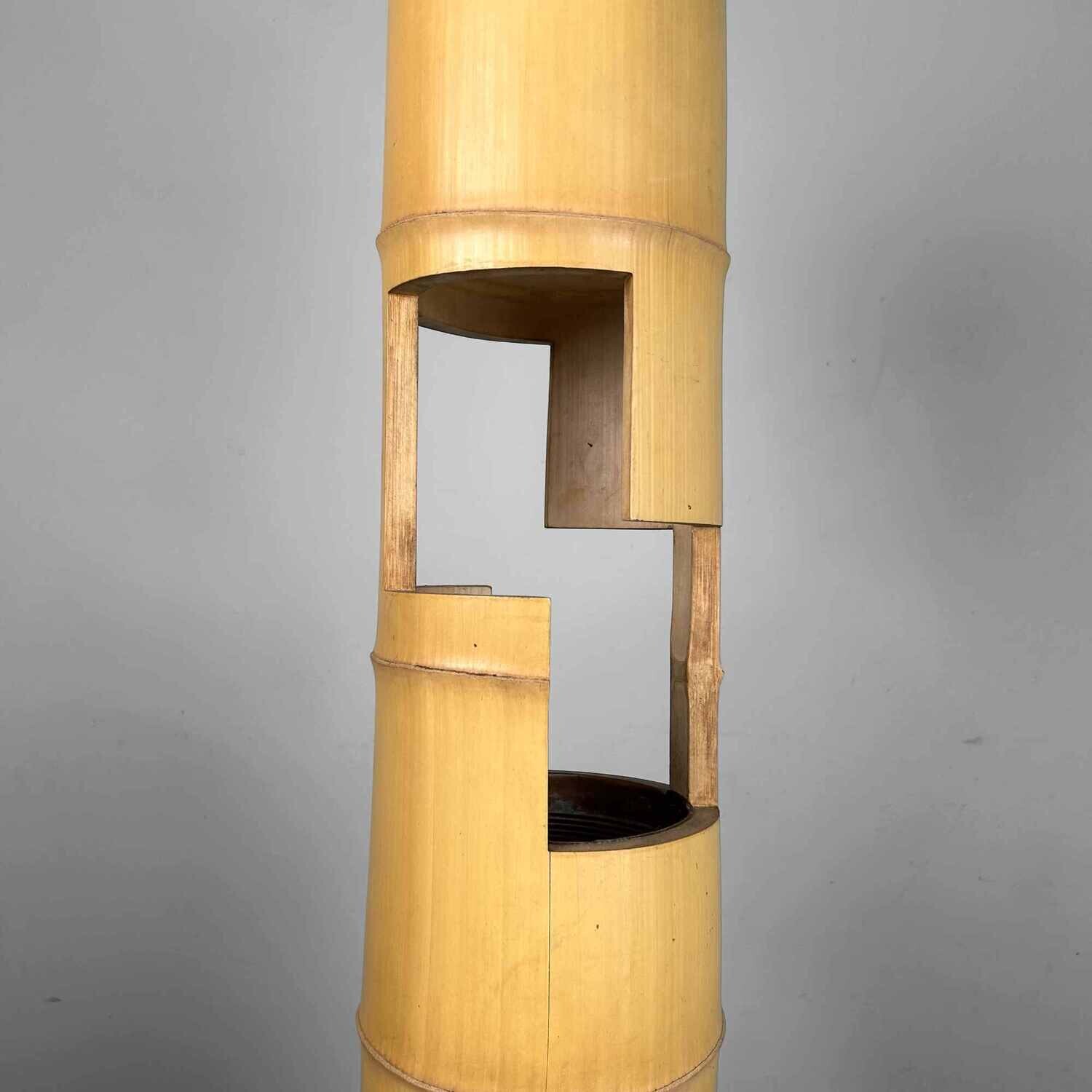 Mid Century Bamboo Ikebana 'San-Ju-Giri' Vase, Circa 1950s, Japan