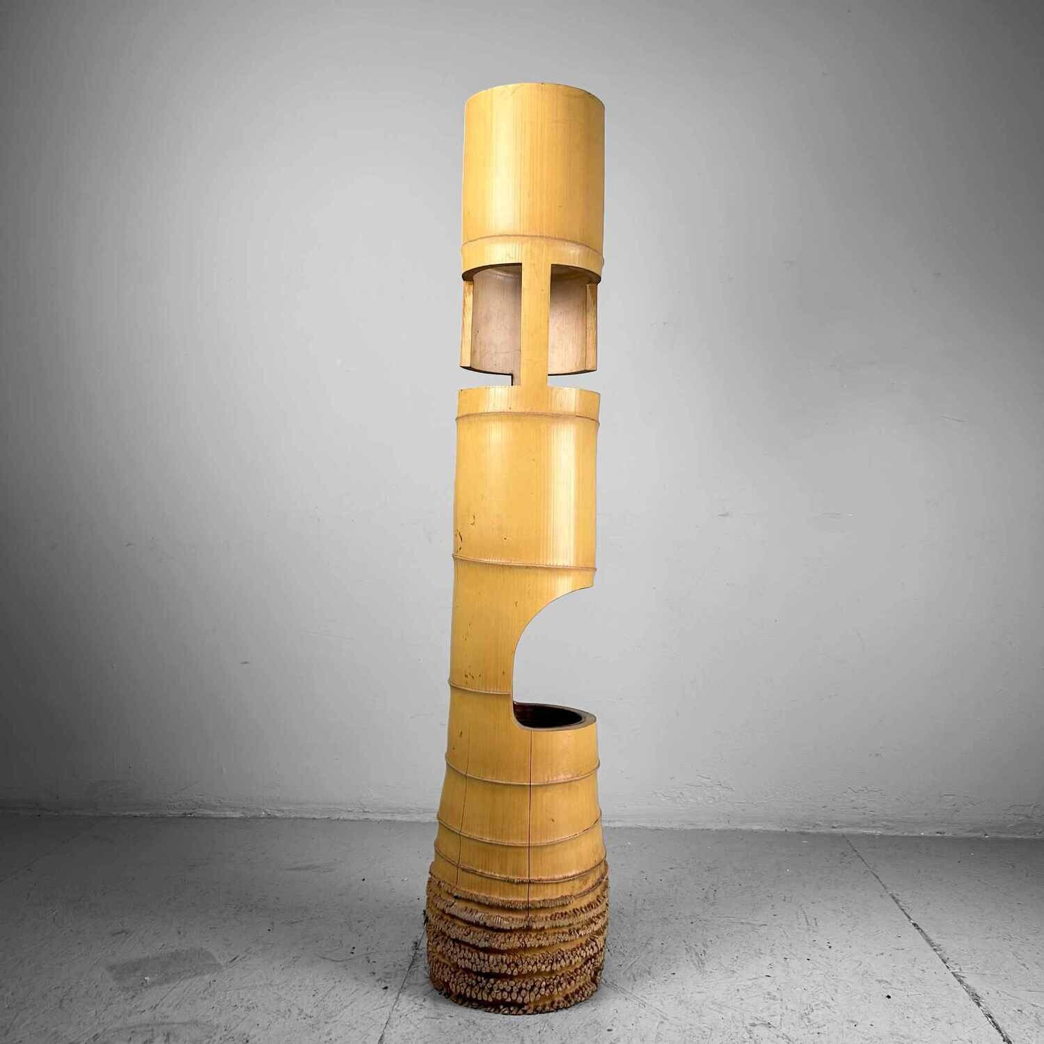Mid Century Bamboo Ikebana 'San-Ju-Giri' Vase, Circa 1950s, Japan