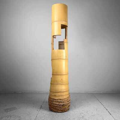 Mid Century Bamboo Ikebana "San-Ju-Giri" Vase, Circa 1950s, Japan