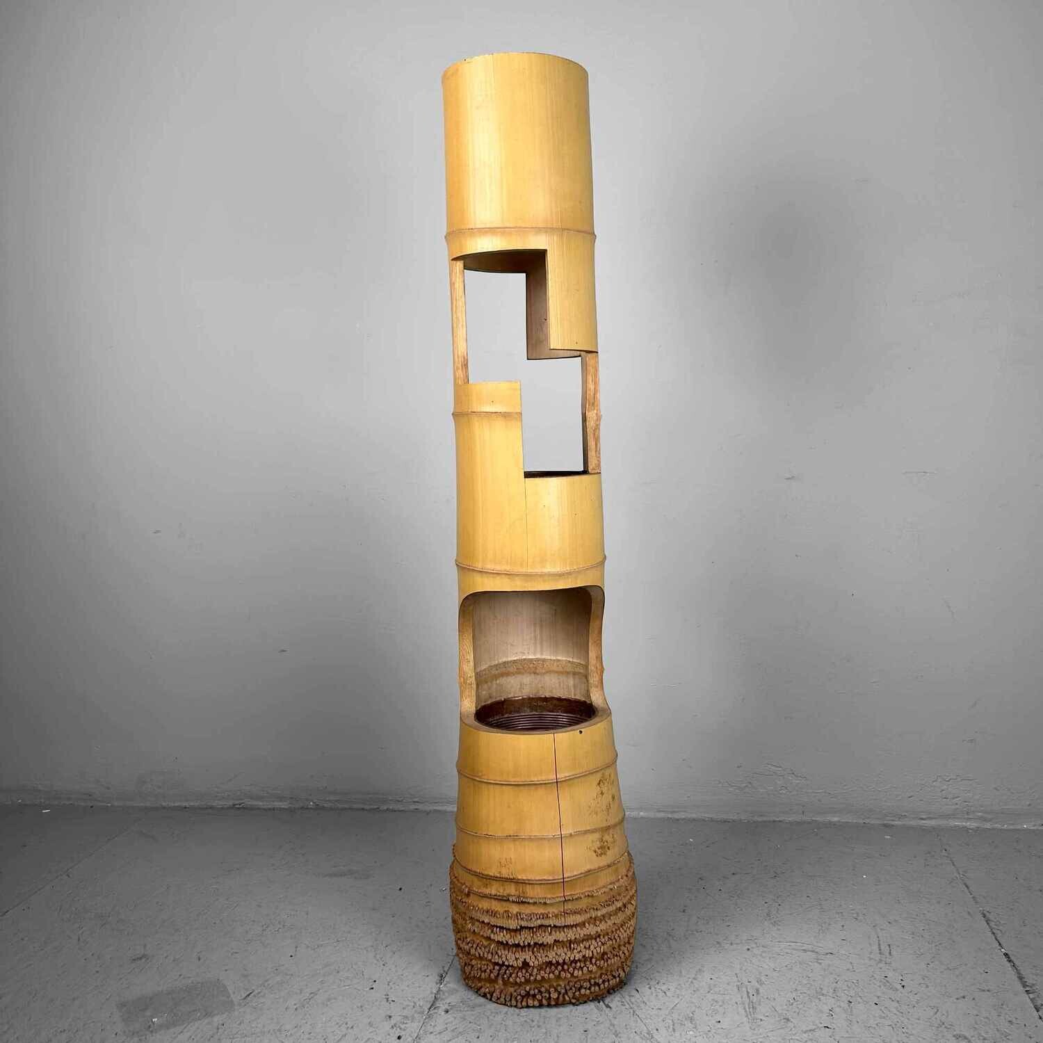 Mid Century Bamboo Ikebana 'San-Ju-Giri' Vase, Circa 1950s, Japan