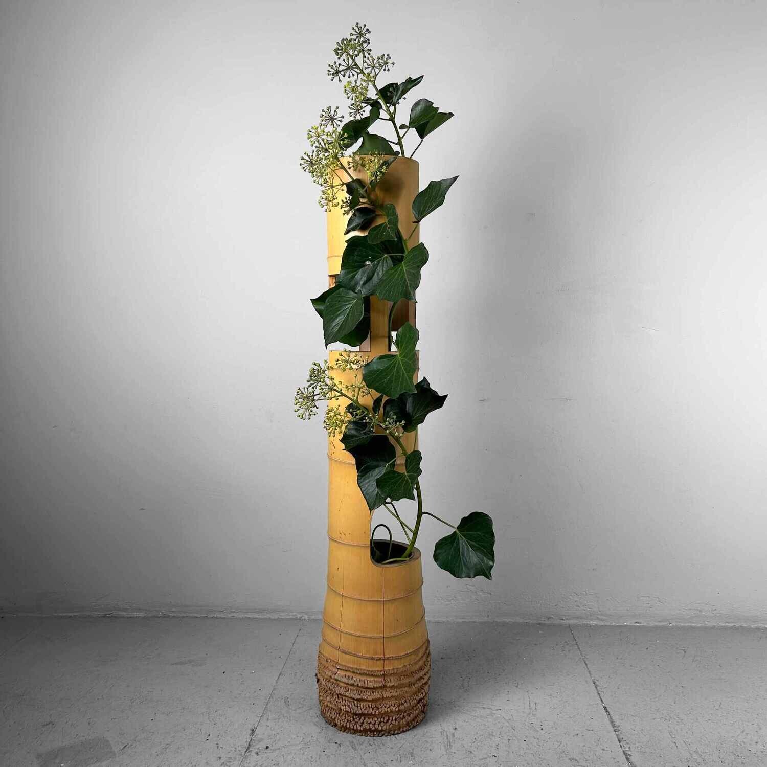 Mid Century Bamboo Ikebana 'San-Ju-Giri' Vase, Circa 1950s, Japan