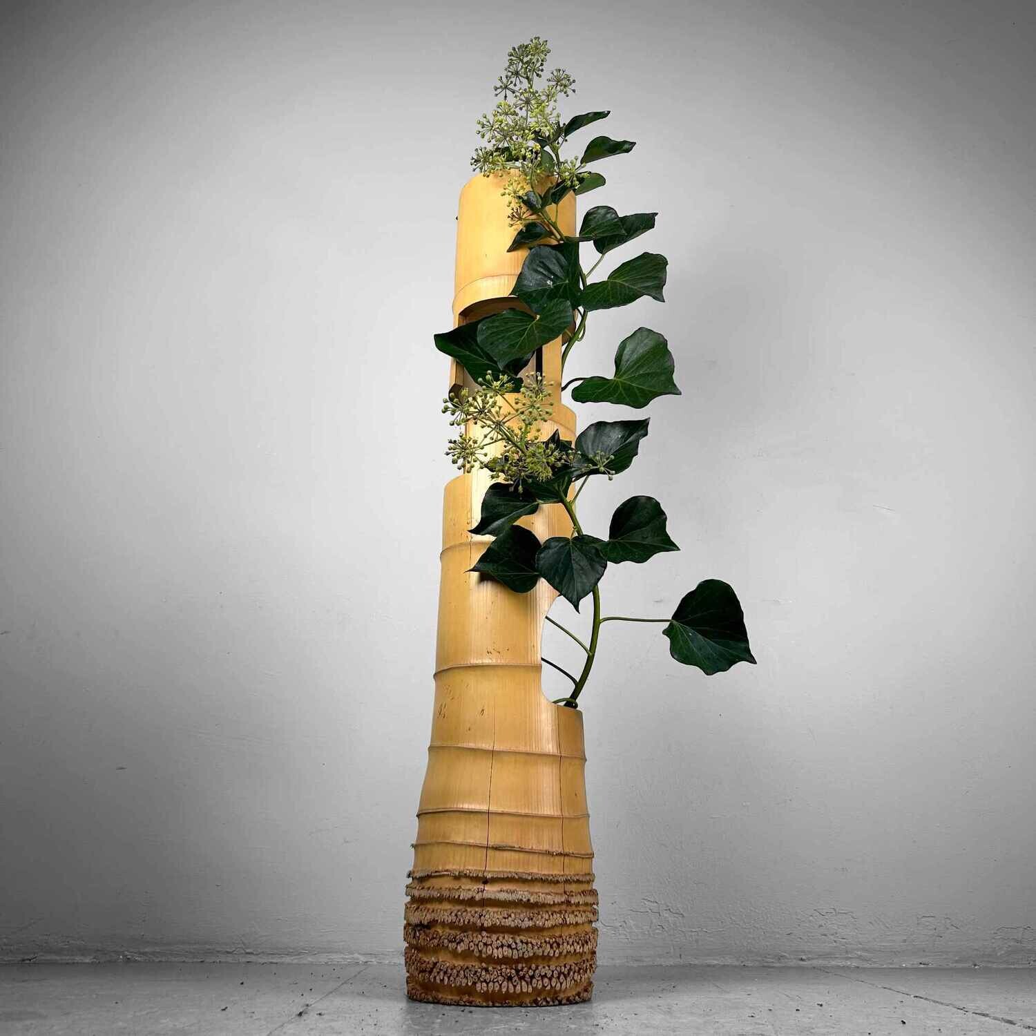 Mid Century Bamboo Ikebana 'San-Ju-Giri' Vase, Circa 1950s, Japan