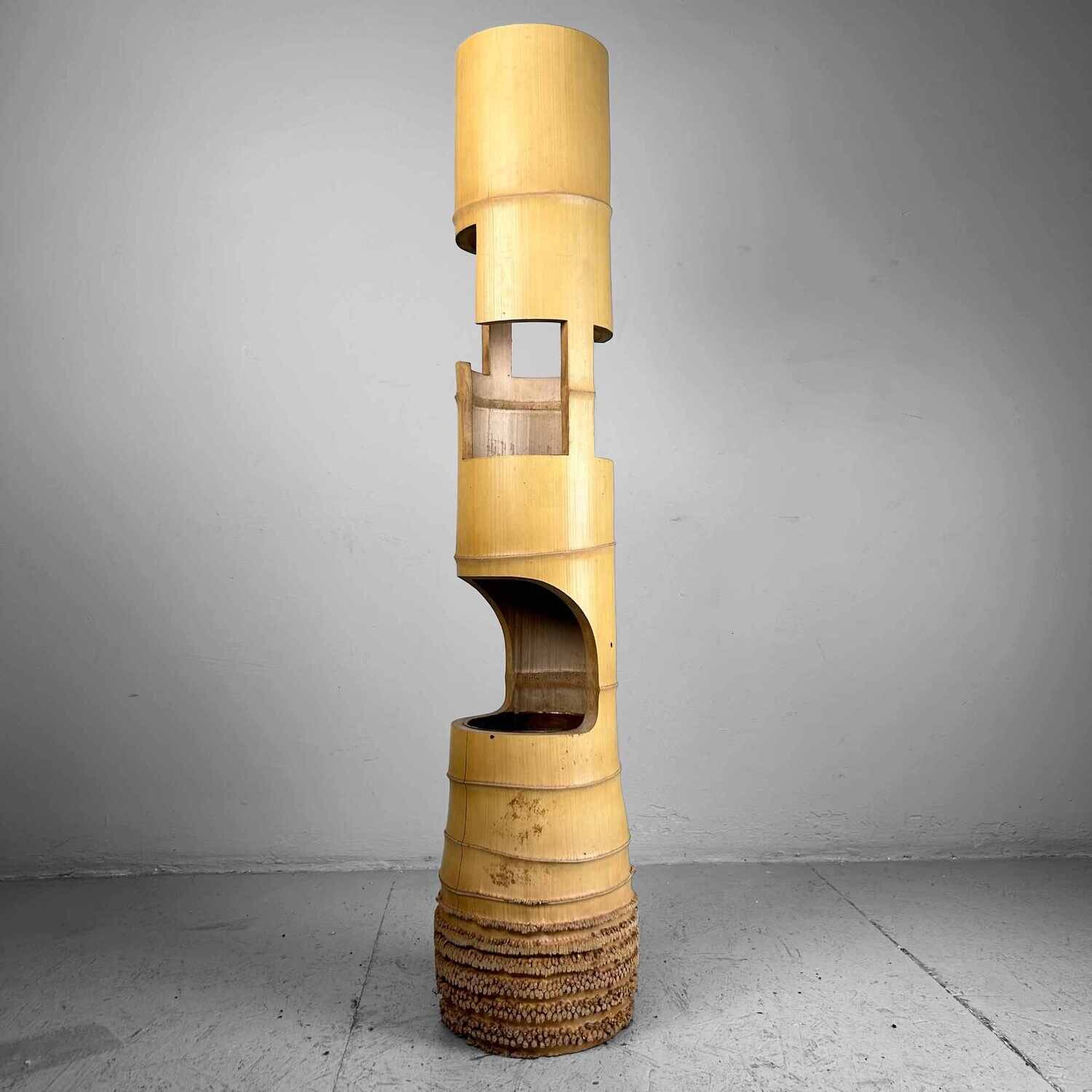 Mid Century Bamboo Ikebana 'San-Ju-Giri' Vase, Circa 1950s, Japan