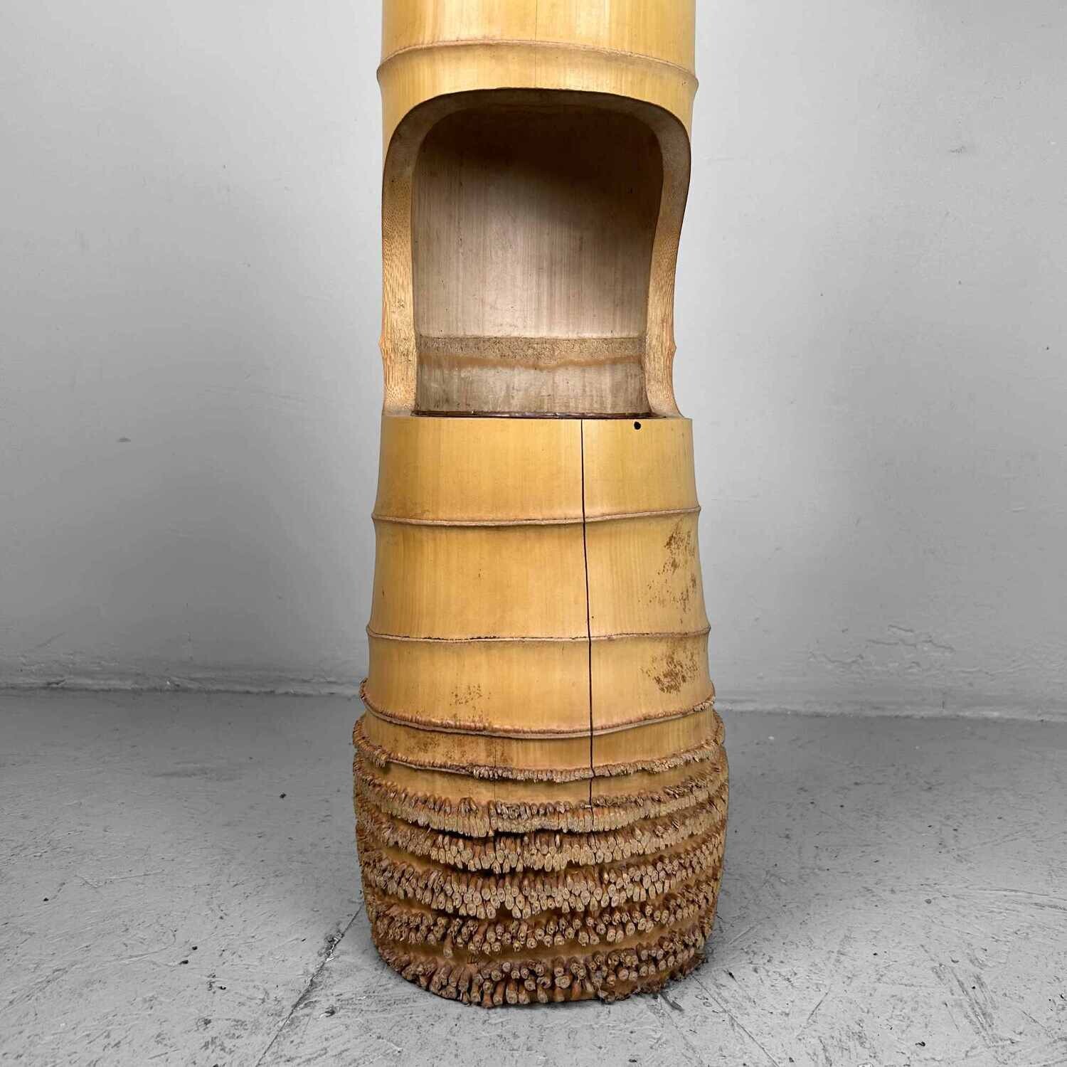 Mid Century Bamboo Ikebana 'San-Ju-Giri' Vase, Circa 1950s, Japan