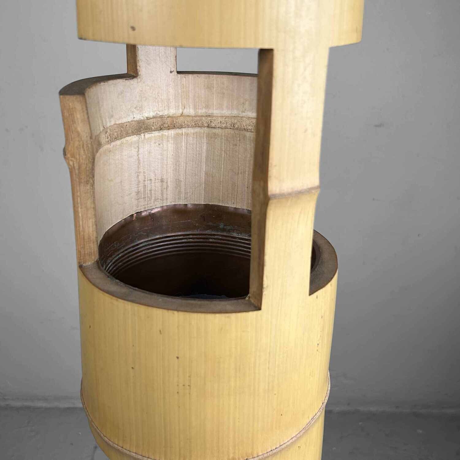 Mid Century Bamboo Ikebana 'San-Ju-Giri' Vase, Circa 1950s, Japan