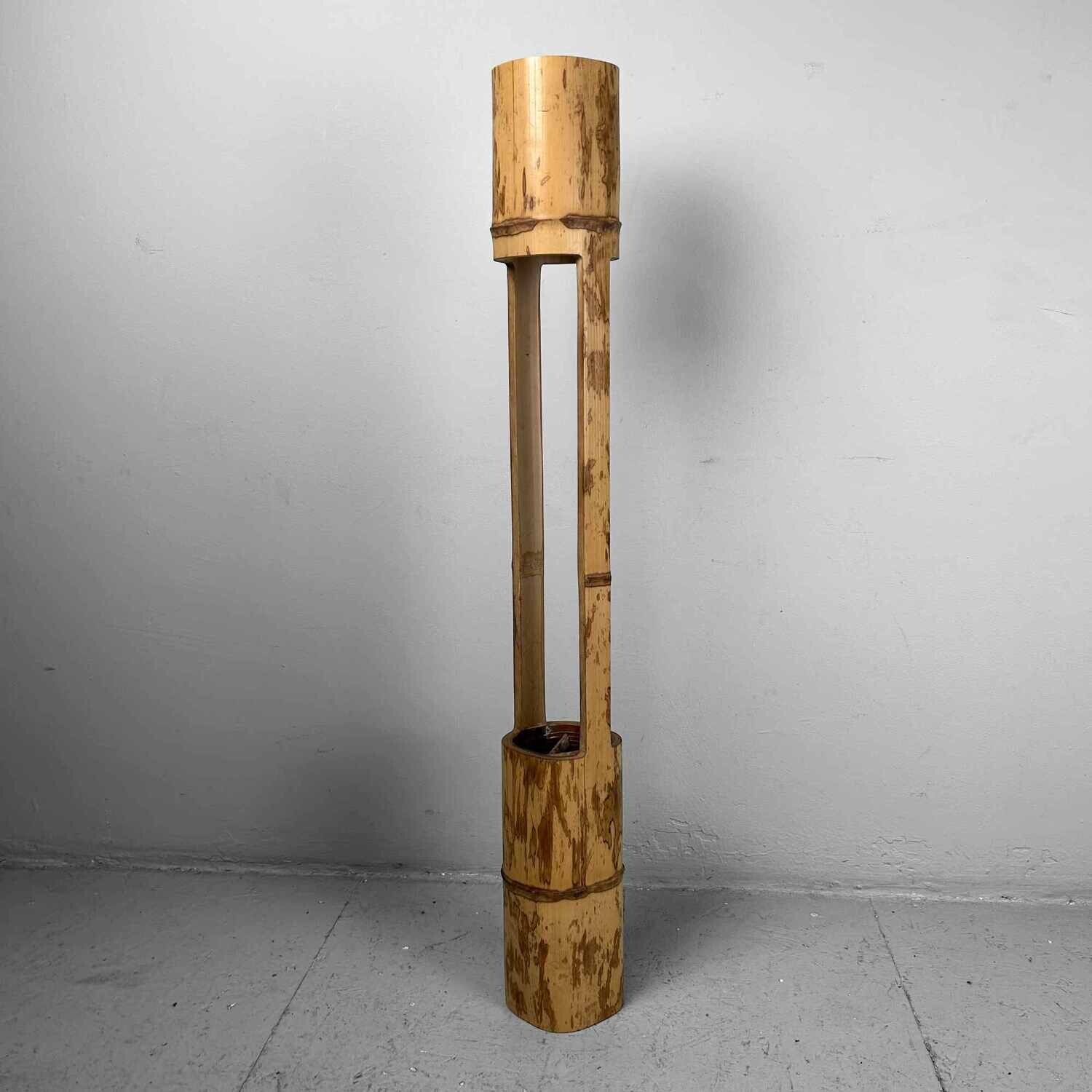 Mid Century Bamboo Ikebana 'Ni-Ju-Giri' Vase, Circa 1950s, Japan