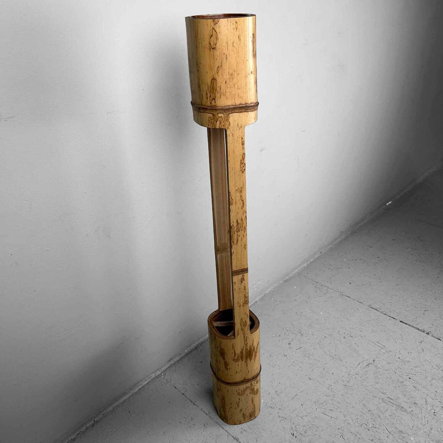 Mid Century Bamboo Ikebana 'Ni-Ju-Giri' Vase, Circa 1950s, Japan