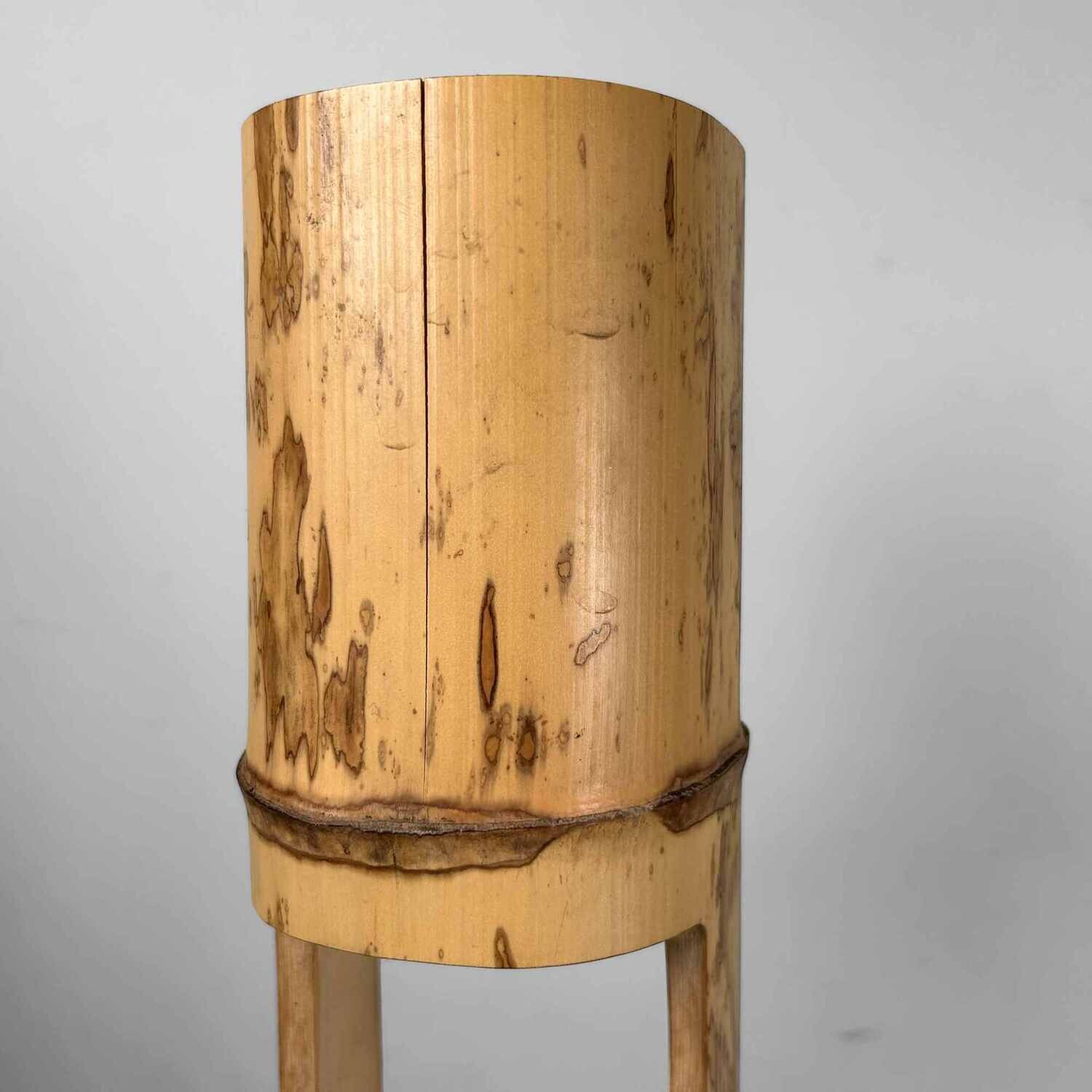 Mid Century Bamboo Ikebana 'Ni-Ju-Giri' Vase, Circa 1950s, Japan