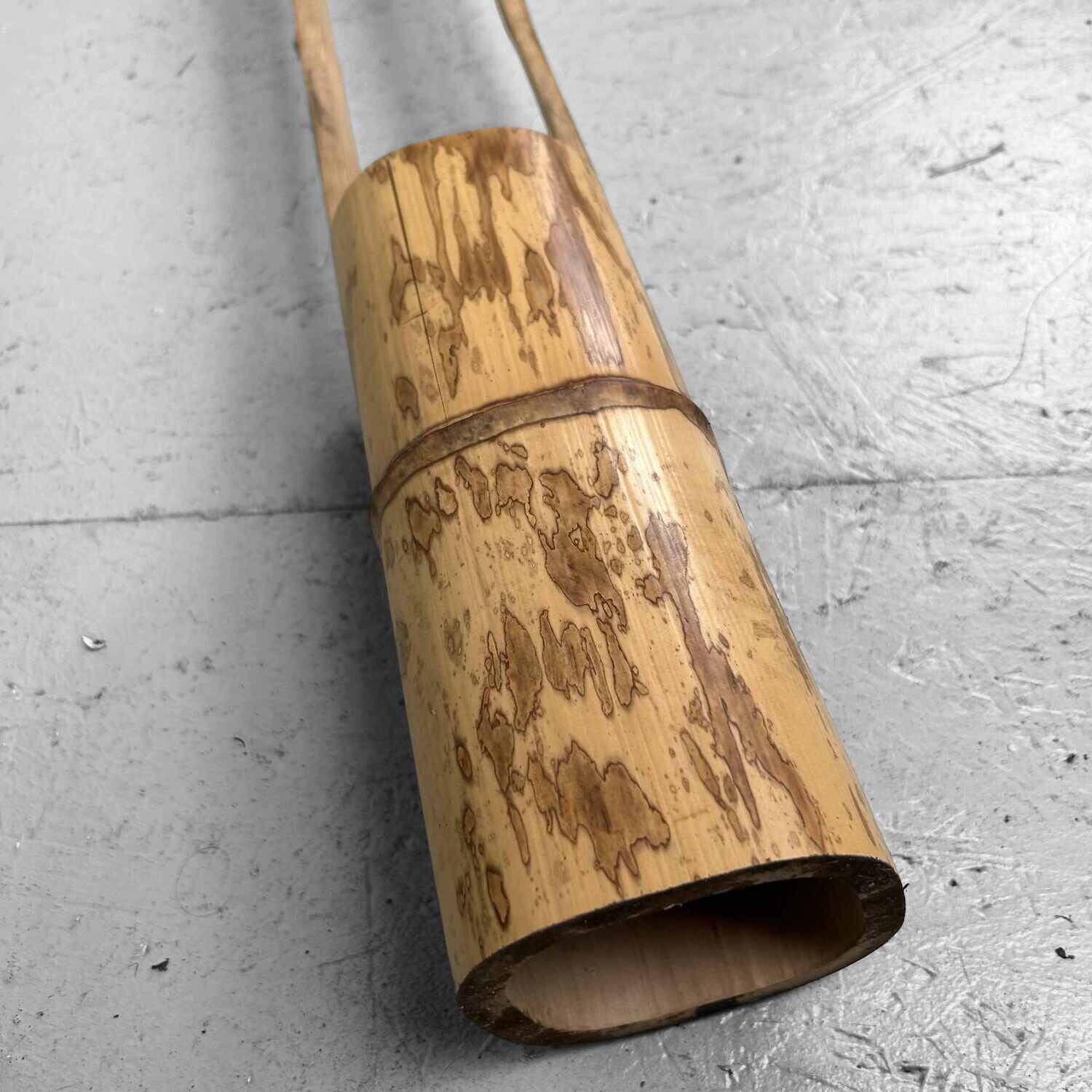 Mid Century Bamboo Ikebana 'Ni-Ju-Giri' Vase, Circa 1950s, Japan