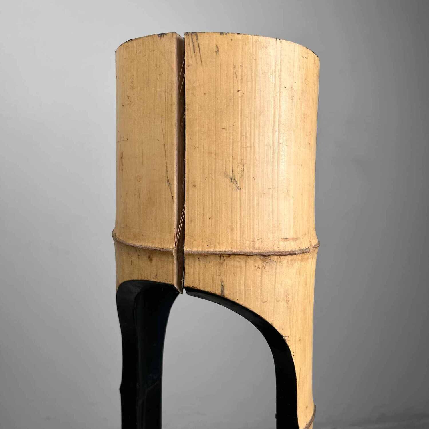 Mid Century Bamboo Ikebana 'Ni-Ju-Giri' Vase, Circa 1950s, Japan