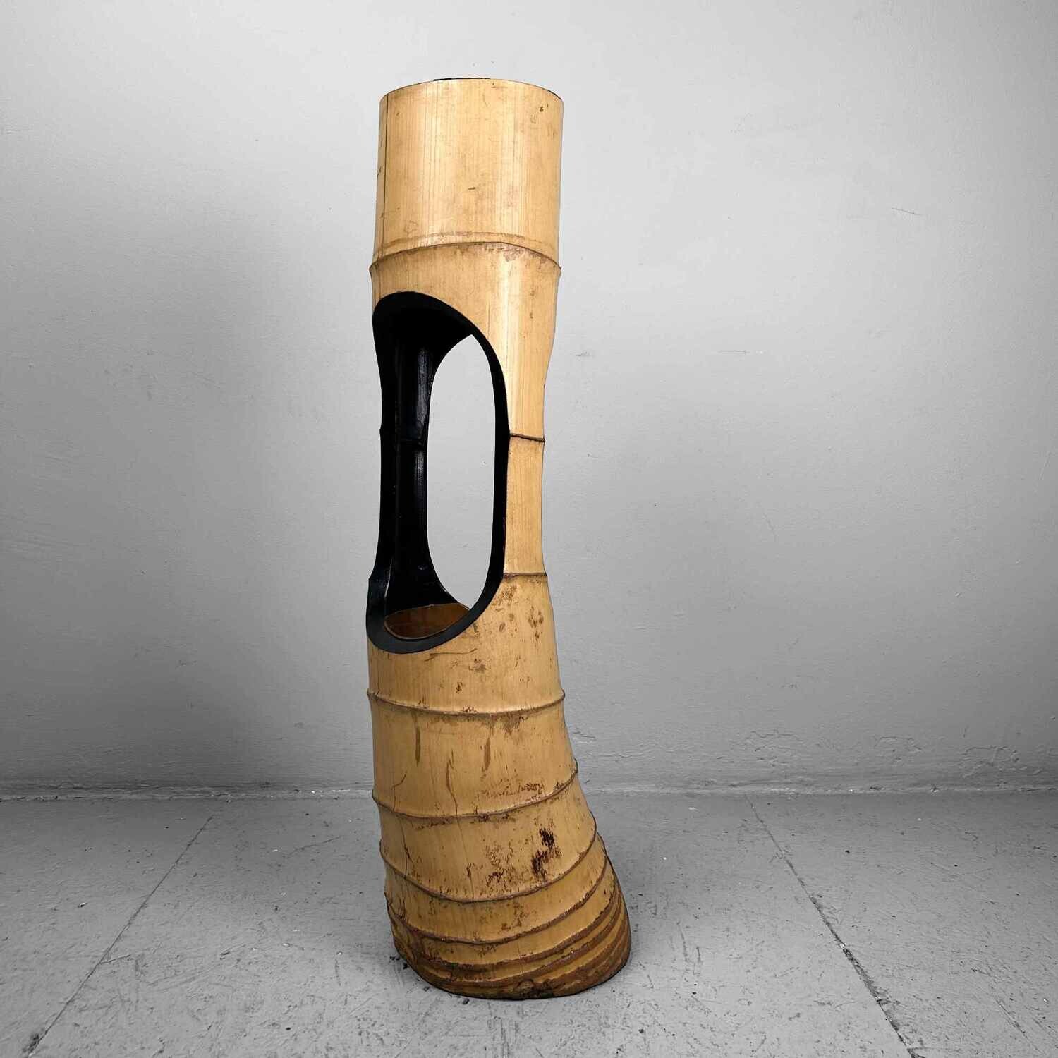 Mid Century Bamboo Ikebana 'Ni-Ju-Giri' Vase, Circa 1950s, Japan