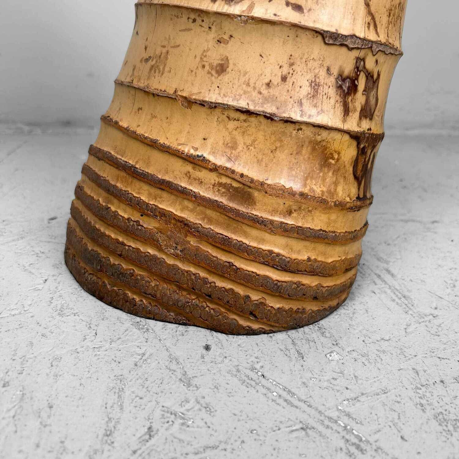 Mid Century Bamboo Ikebana 'Ni-Ju-Giri' Vase, Circa 1950s, Japan