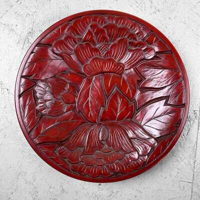 Kamakura-Bori Japanese Flower Tray from the 1970s