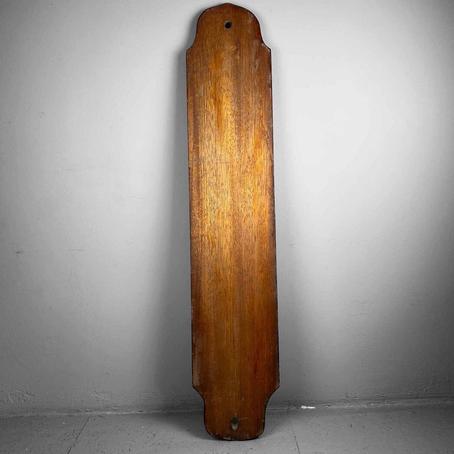 Japans Houten Winkel Uithangbord/Kanban "Tsuka" (柄), (1890's-1920s).