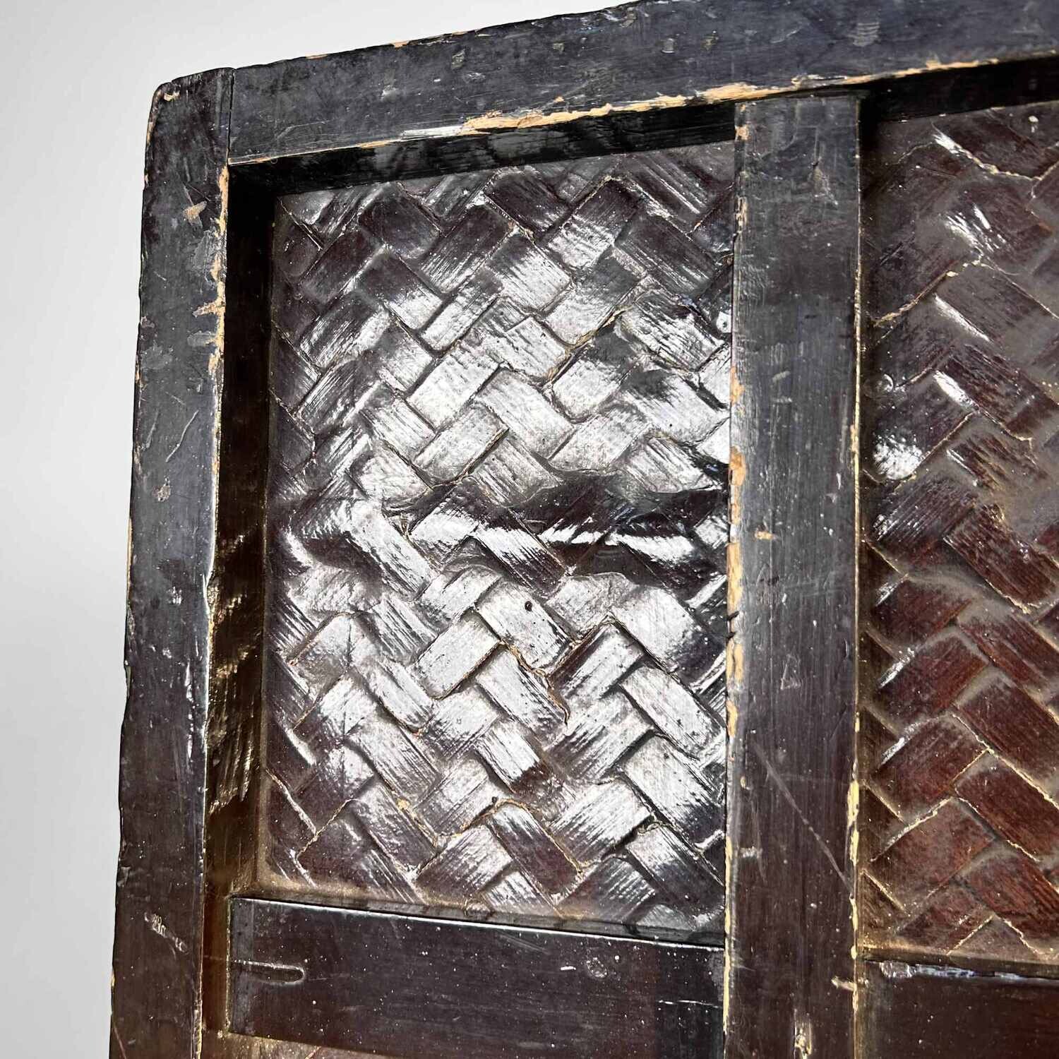 Traditional Tsuzura (筒簓) Kimono Basket, early Shōwa era, Japan.