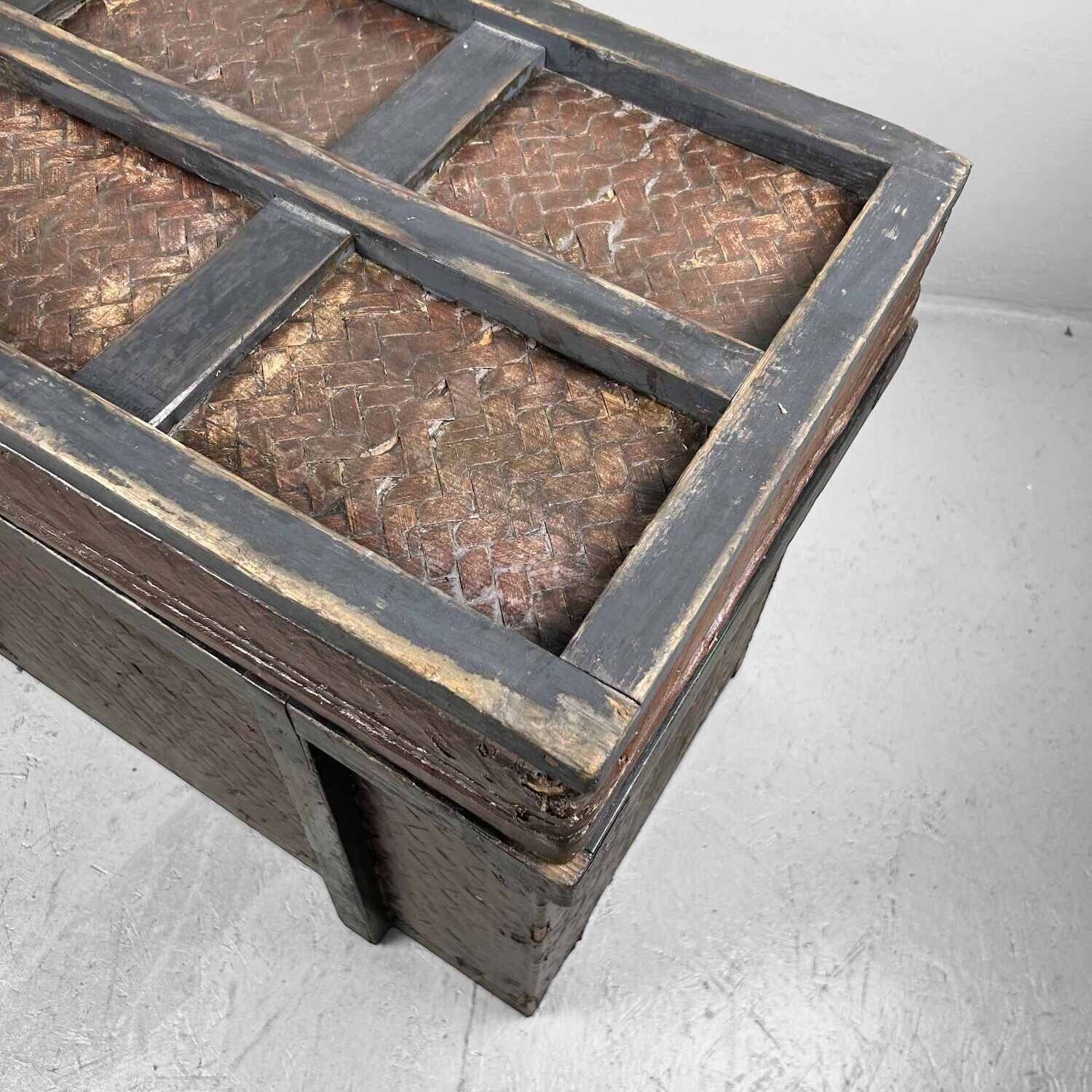 Traditional Tsuzura (筒簓) Kimono Basket, early Shōwa era, Japan.