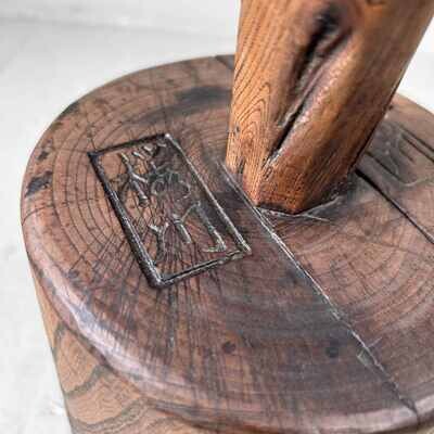 Antique Wooden Straw Hammer, Meiji Era, Japan.