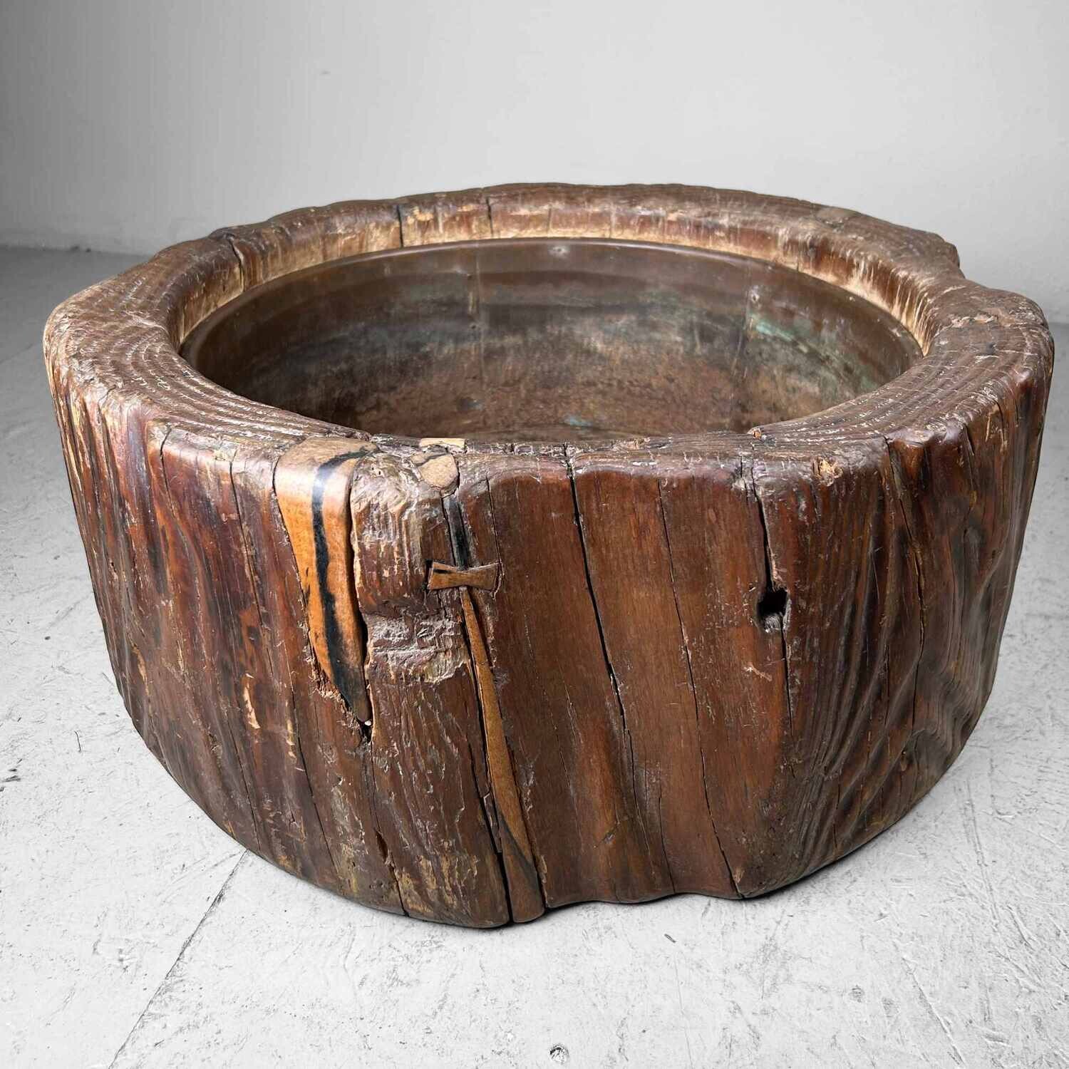 Unieke Boomstam Hibachi 火鉢  Japan - Meiji periode (1868-1912)