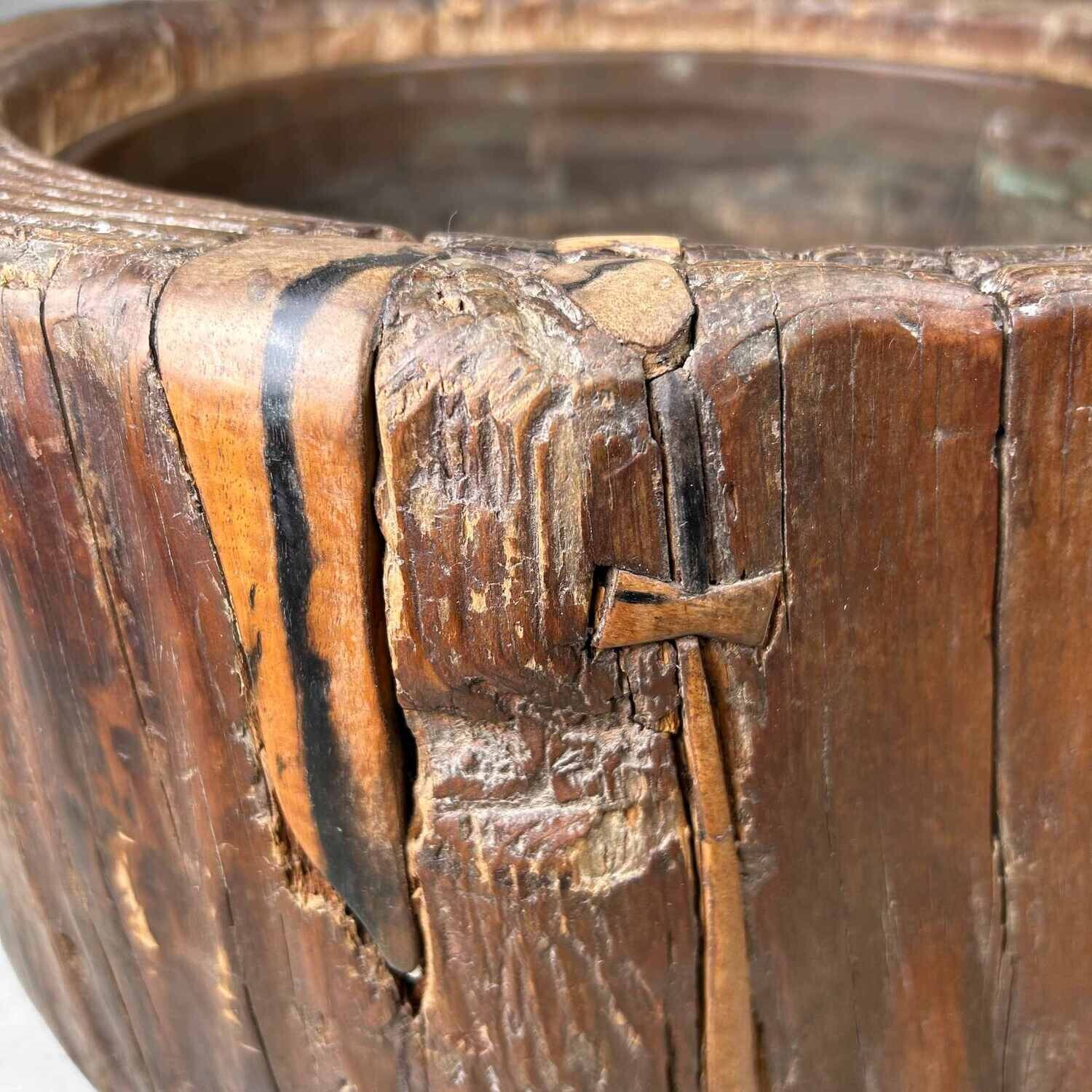 Unieke Boomstam Hibachi 火鉢  Japan - Meiji periode (1868-1912)
