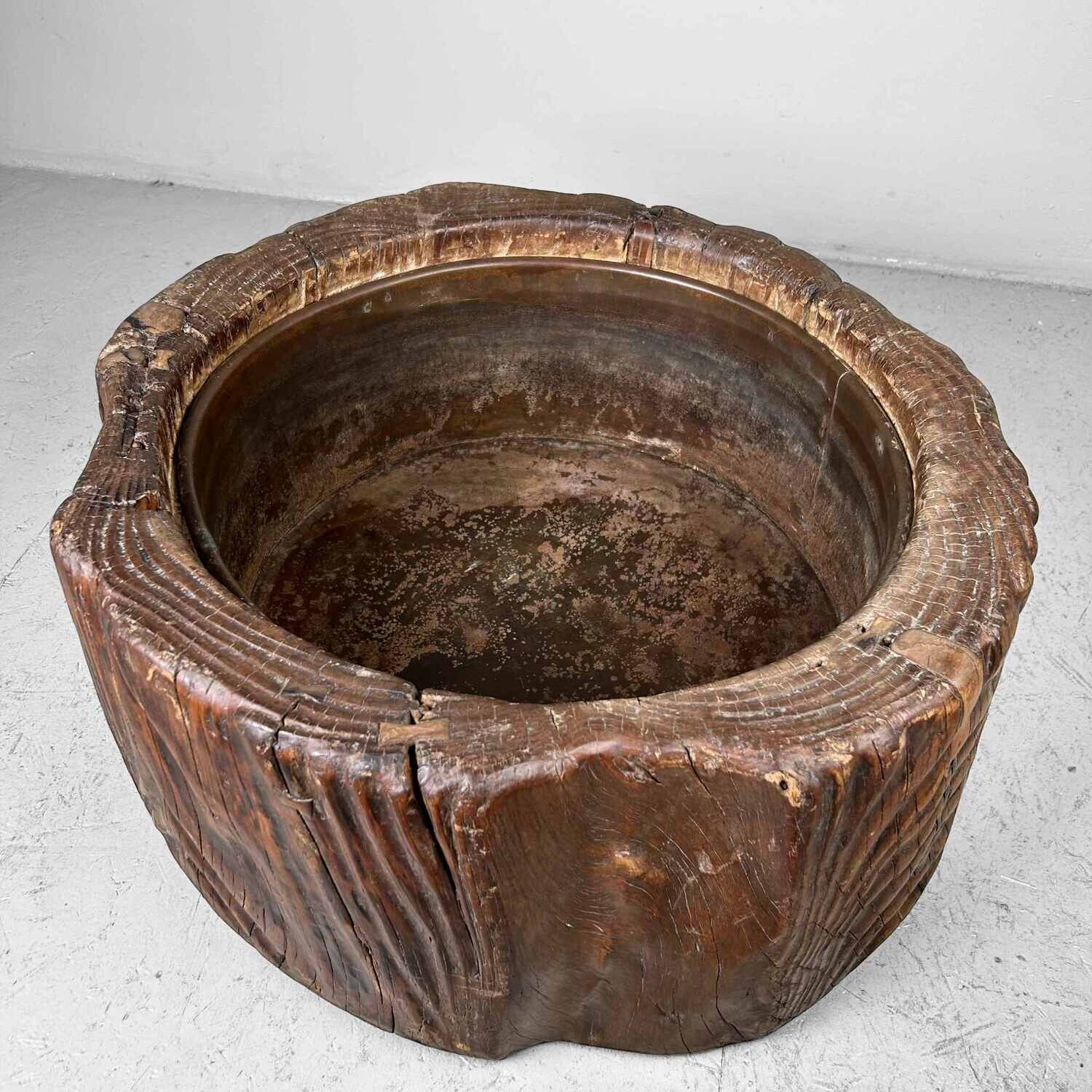 Unieke Boomstam Hibachi 火鉢  Japan - Meiji periode (1868-1912)