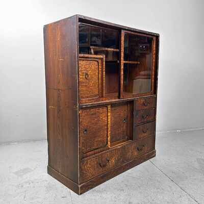 Japanse Mulberry Theekast Cha Tansu 茶箪笥, Meiji-periode.