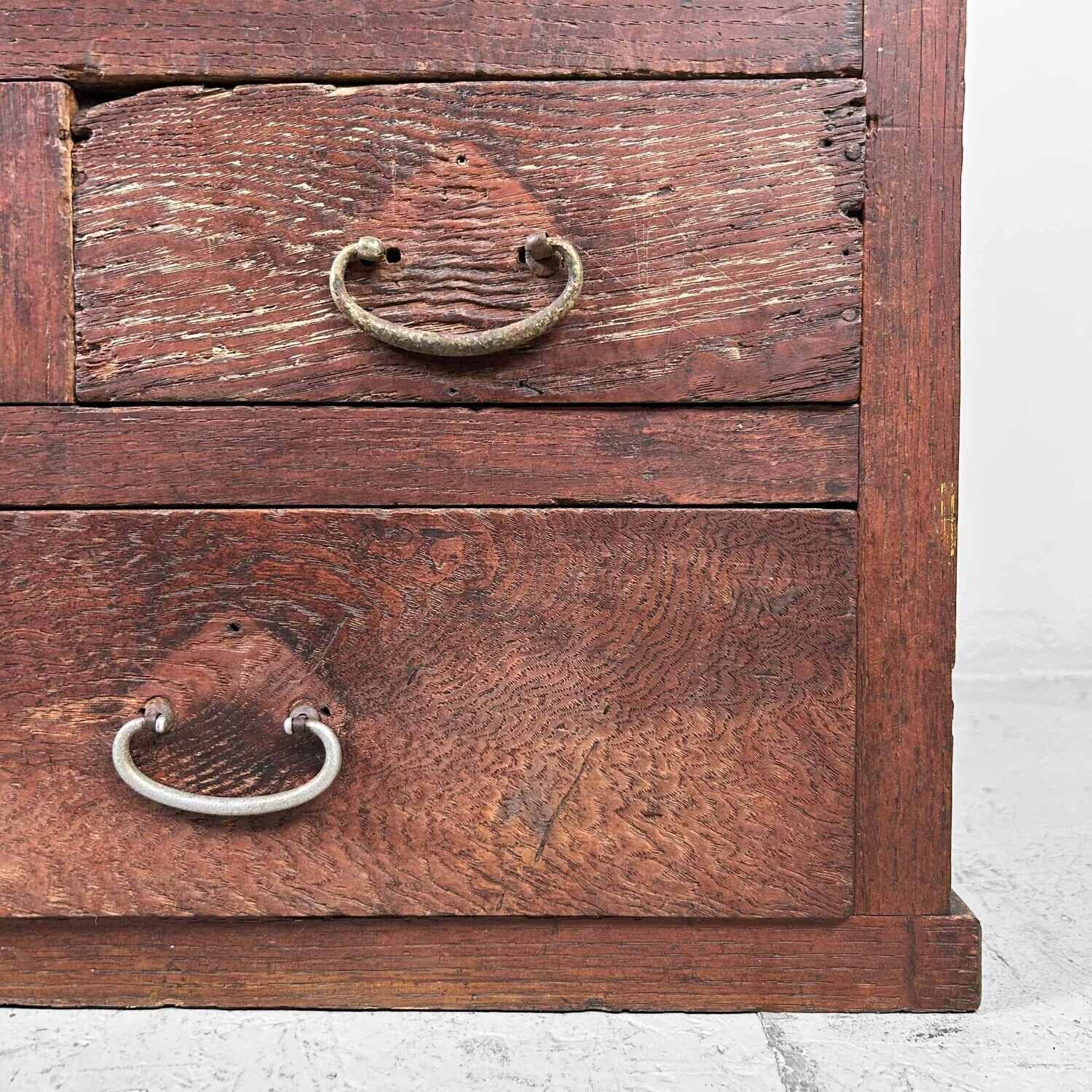 Traditional Japanese Tansu Storage Cabinet, Meiji Period.