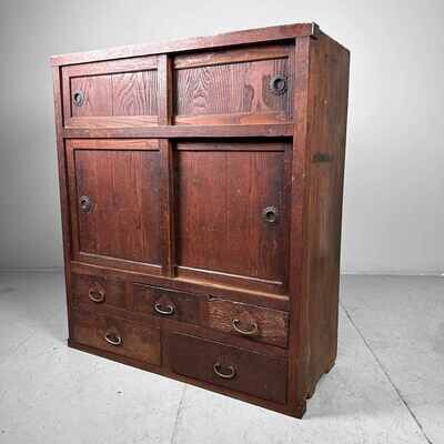 Traditionele Japanse Tansu Opbergmeubel Meiji-periode.