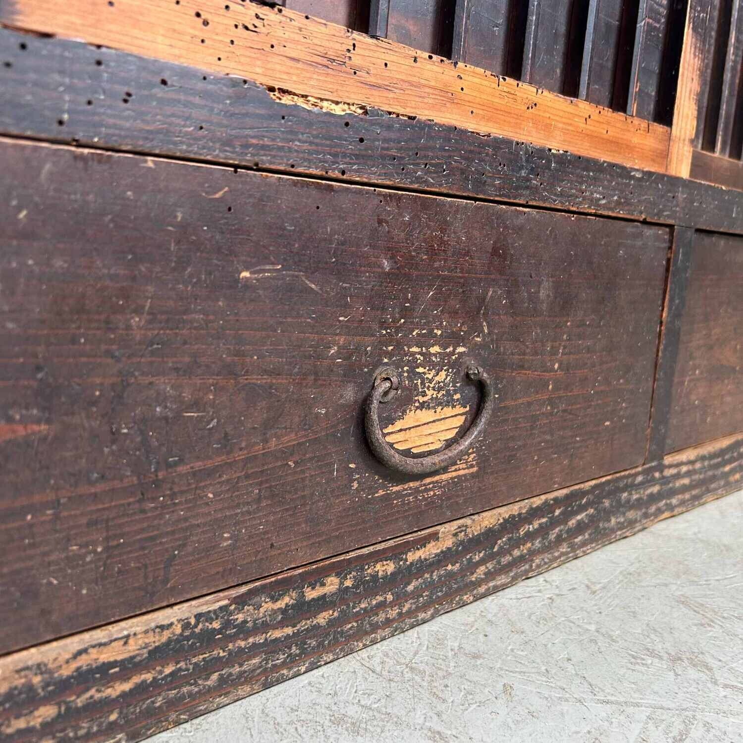 Traditional Japanese Tansu Storage Cabinet, Meiji Period.