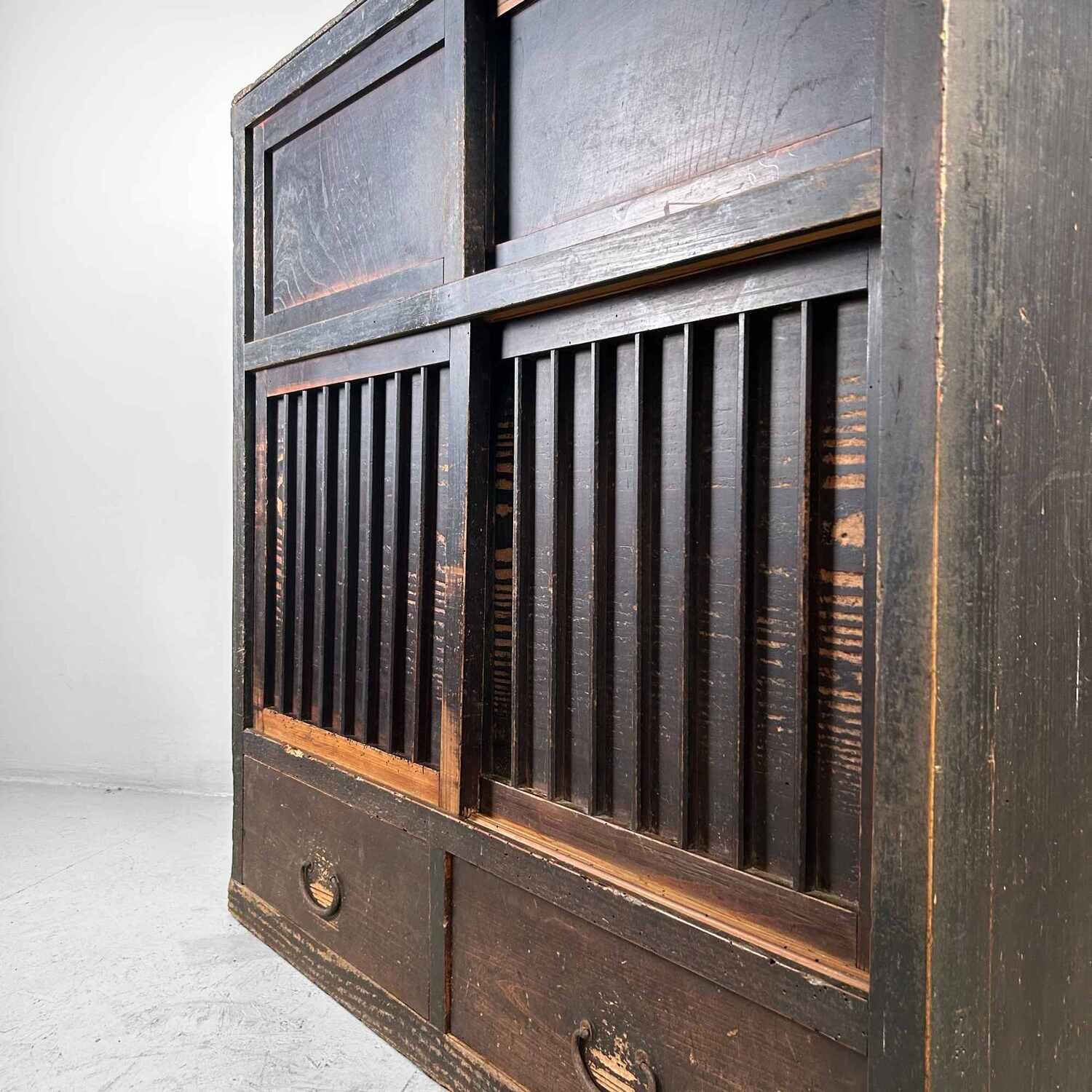 Traditional Japanese Tansu Storage Cabinet, Meiji Period.