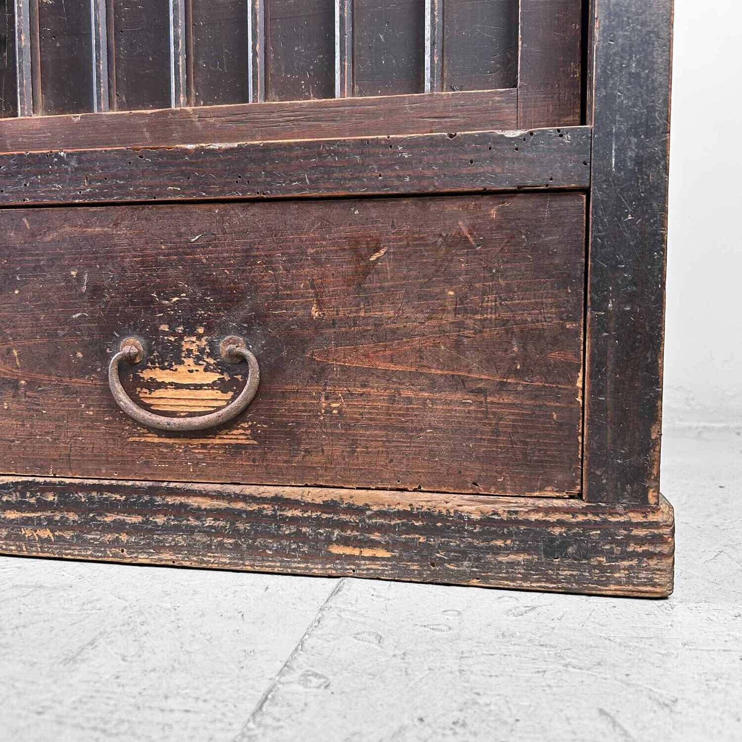 Traditional Japanese Tansu Storage Cabinet, Meiji Period.