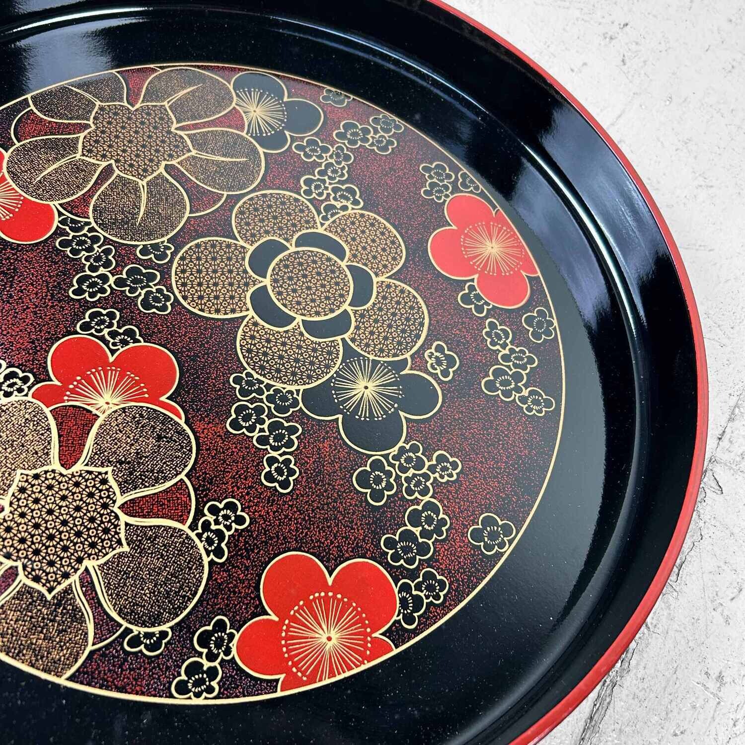 Floral Lacquer Tray, Shōwa Period, Japan.