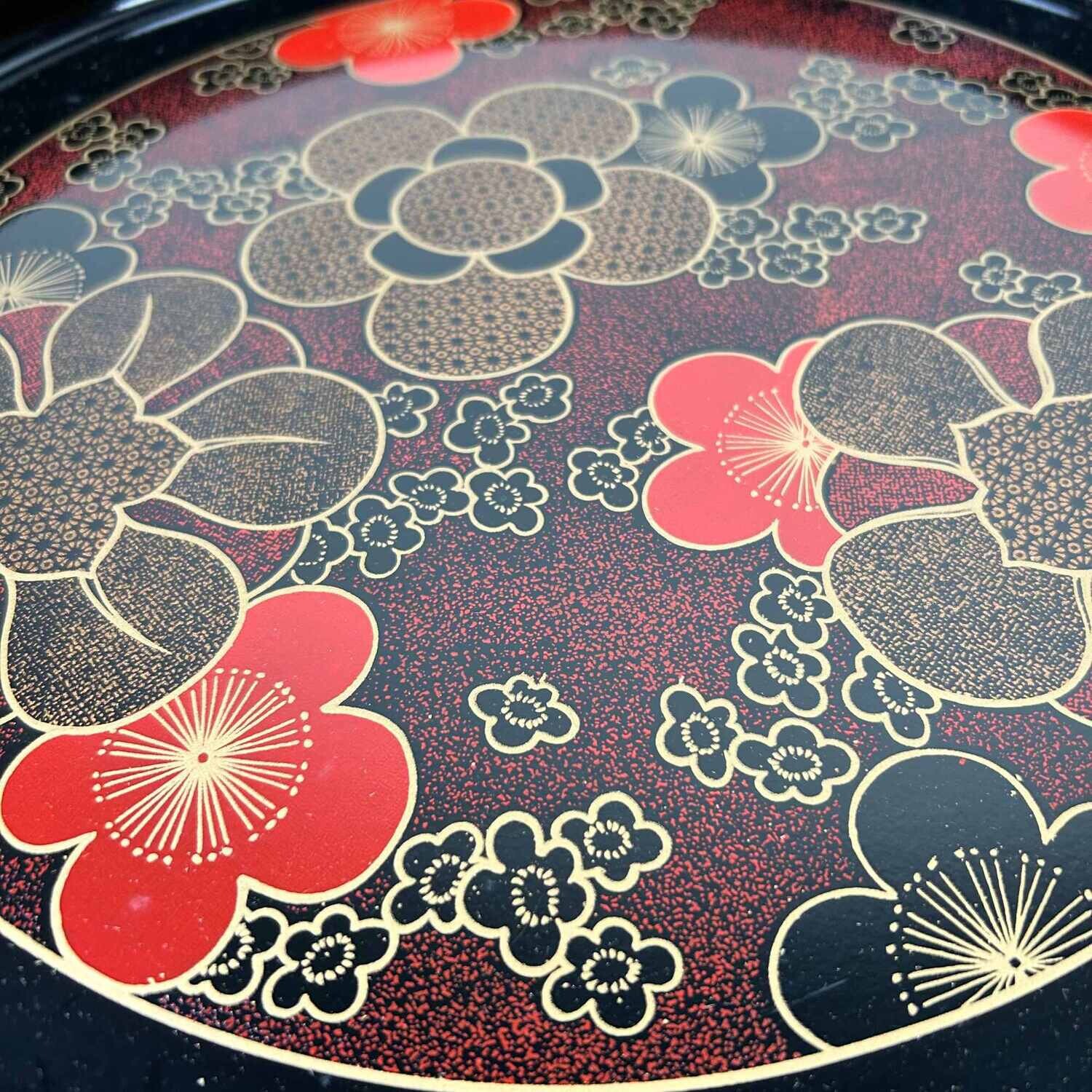 Floral Lacquer Tray, Shōwa Period, Japan.