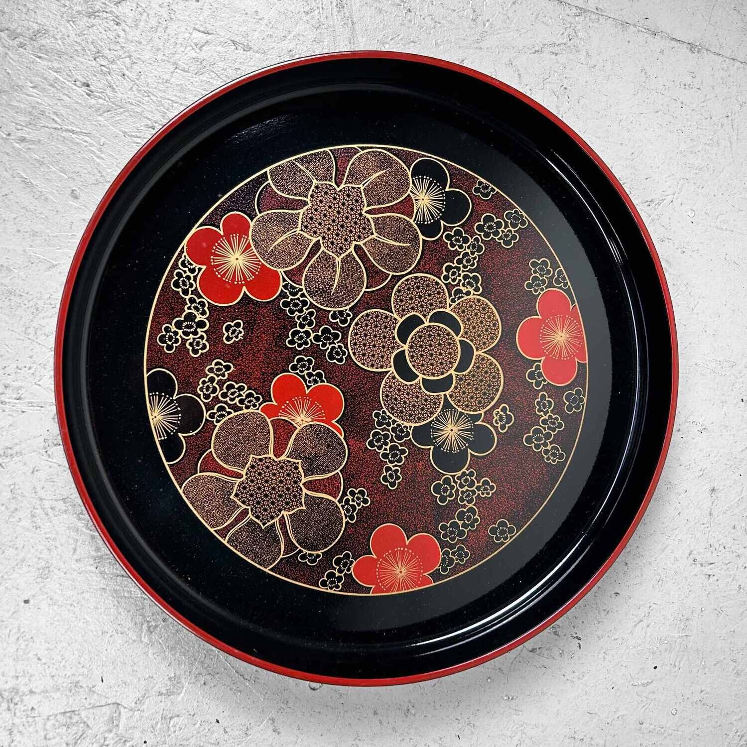 Floral Lacquer Tray, Shōwa Period, Japan.