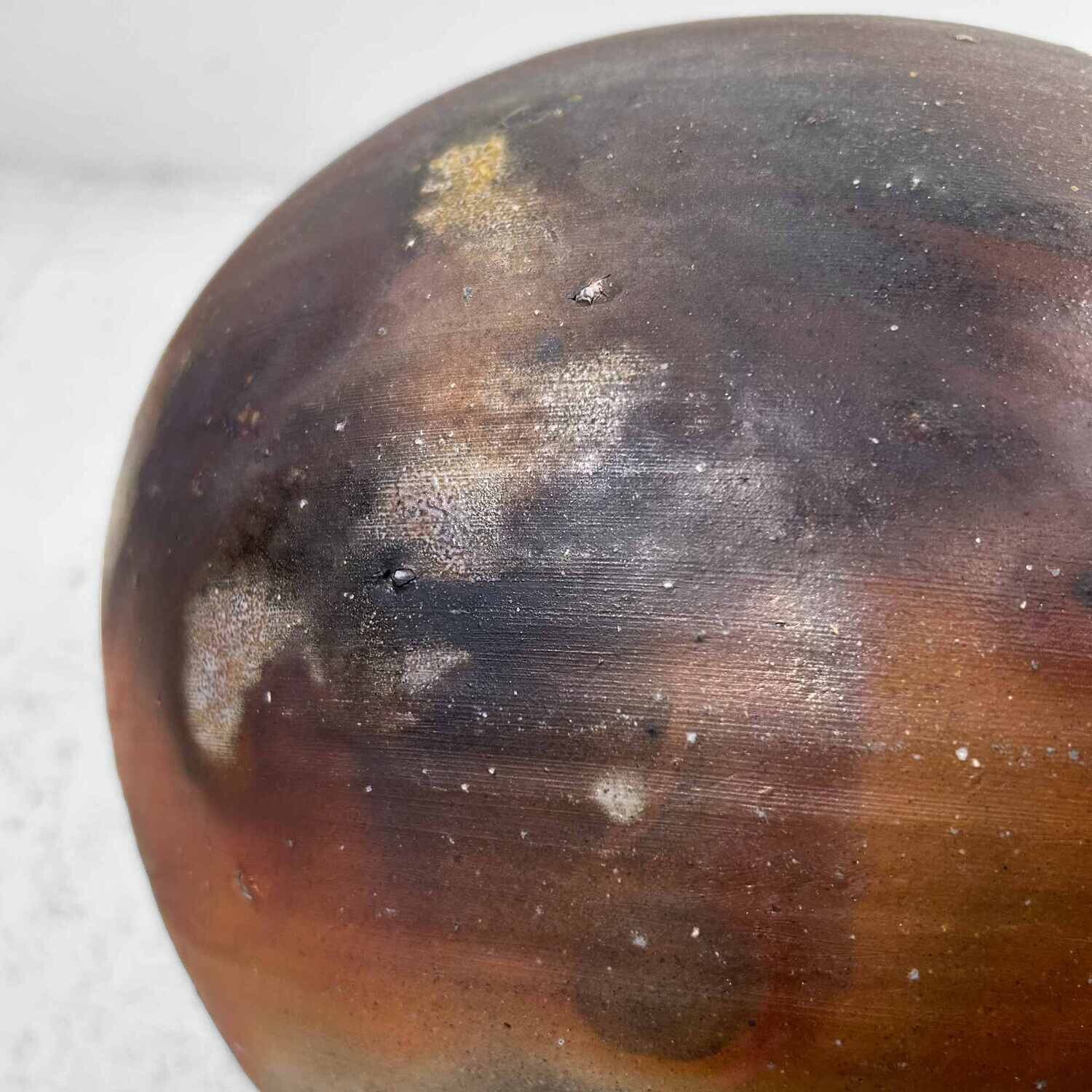 Earthenware Bizen-Yaki (備前焼) Tsubo, 1920s, Japan.