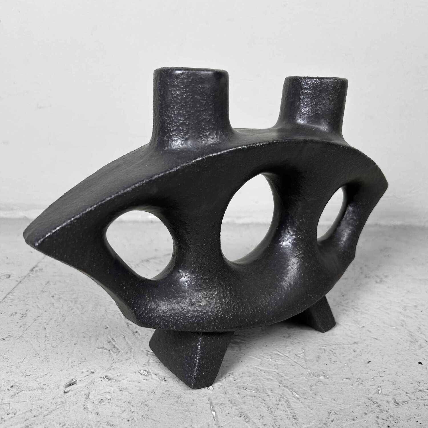 Modernistische Japanse Seizanyaki (清山焼) Ikebana Bloemenvaas, jaren '60.