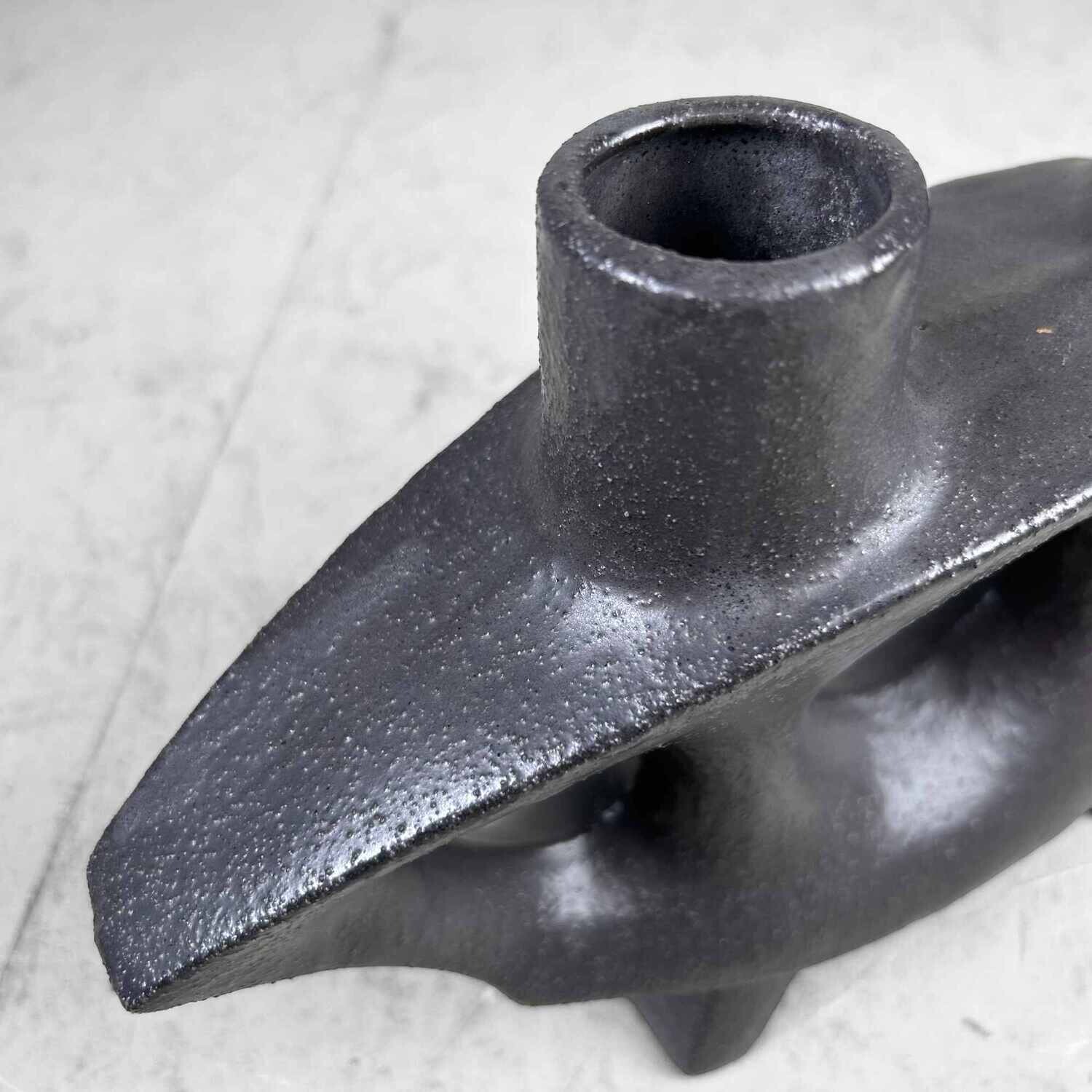 Modernistische Japanse Seizanyaki (清山焼) Ikebana Bloemenvaas, jaren '60.