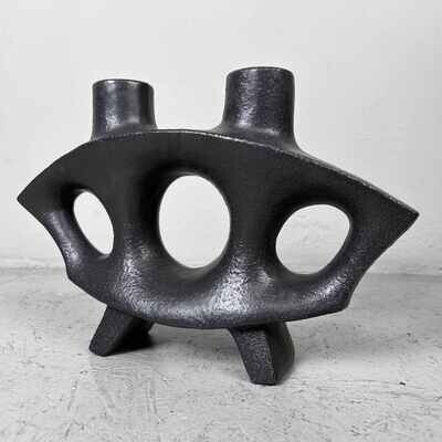 Modernist Japanese Seizanyaki (清山焼) Ikebana Flower Vase, 1960s.