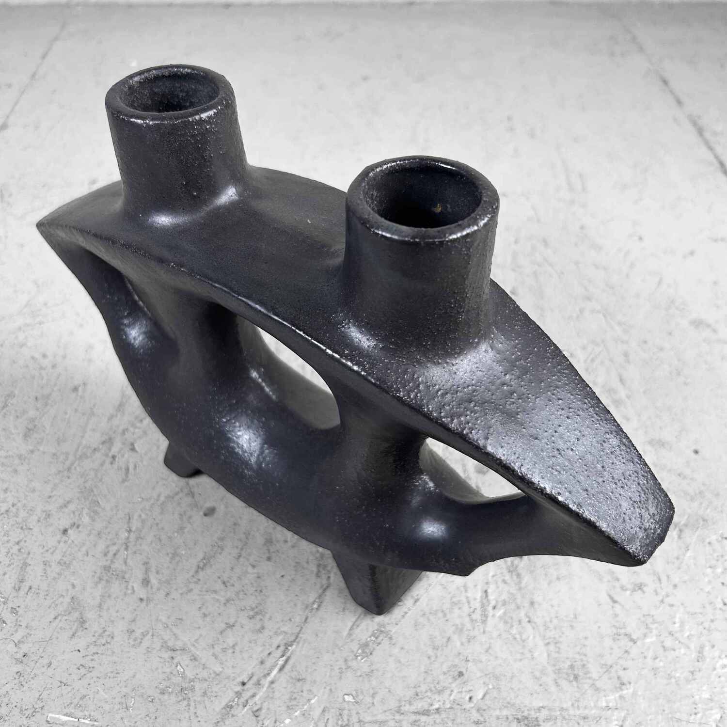 Modernistische Japanse Seizanyaki (清山焼) Ikebana Bloemenvaas, jaren '60.