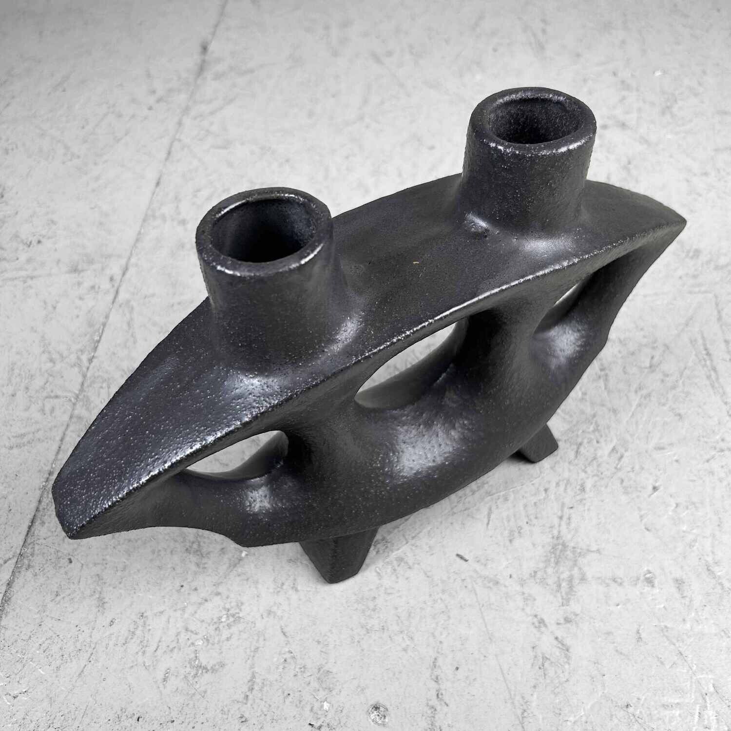 Modernistische Japanse Seizanyaki (清山焼) Ikebana Bloemenvaas, jaren '60.