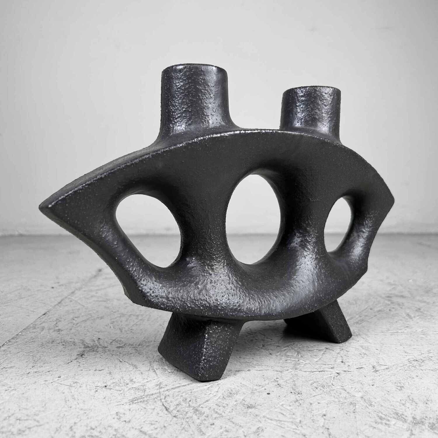 Modernistische Japanse Seizanyaki (清山焼) Ikebana Bloemenvaas, jaren '60.