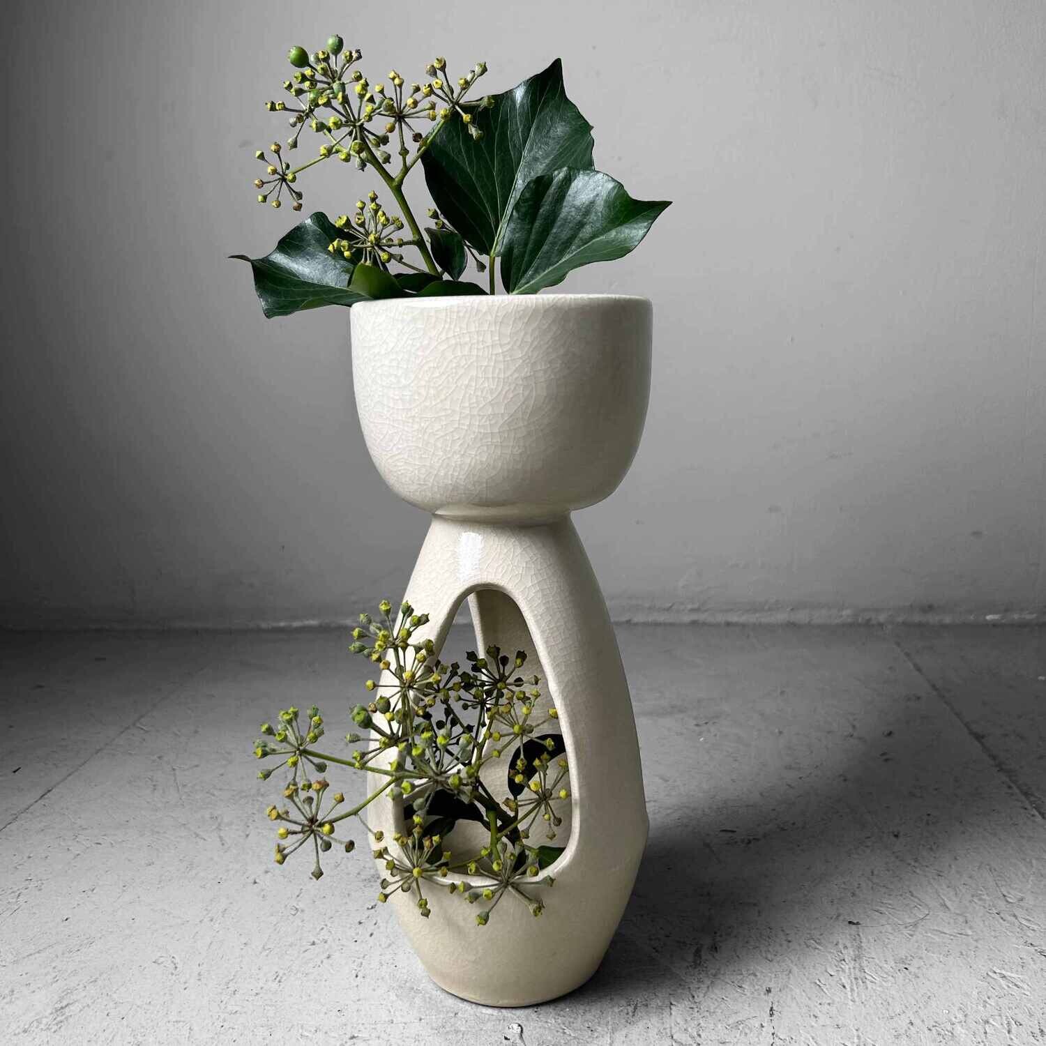 Vintage Keramieken Ikebana 生花 Bloemenvaas, jaren '80. Vintage Keramieken Ikebana 生花 Bloemenvaas, jaren '80.