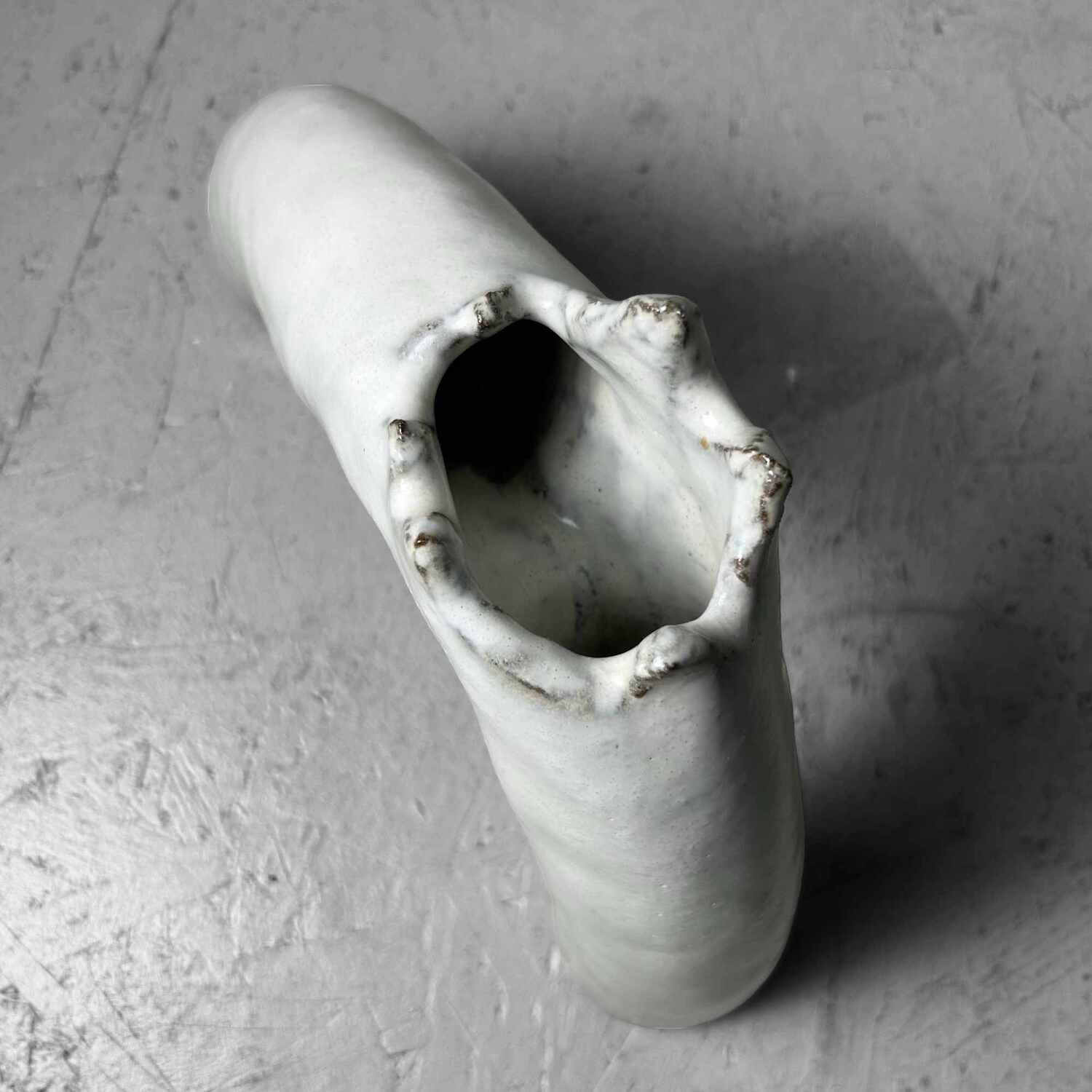 Organic Vintage Ceramic Ikebana 生花 Flower Vase, 1960s.