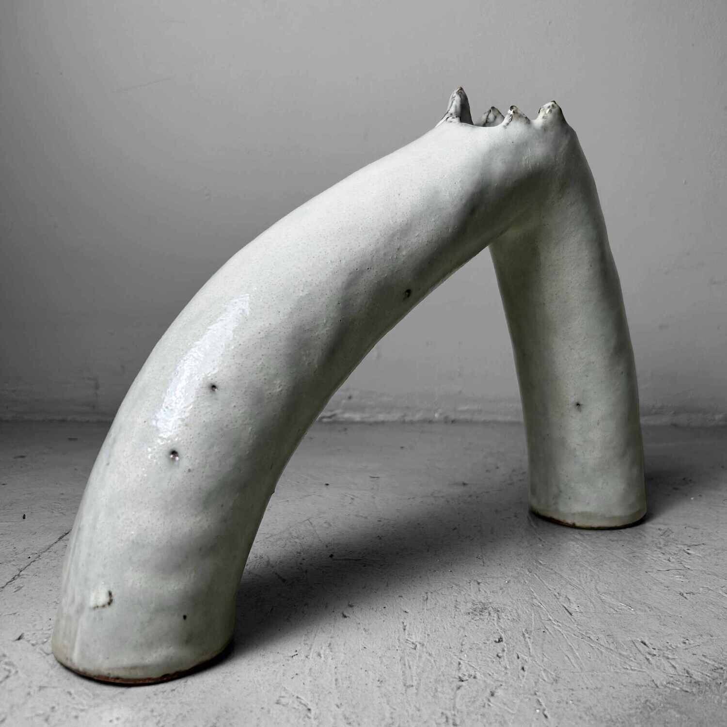 Organic Vintage Ceramic Ikebana 生花 Flower Vase, 1960s.