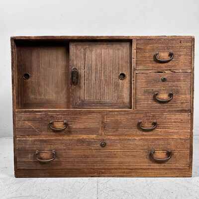 Antique Japanese Paulownia Storage Cabinet, Taishō period.