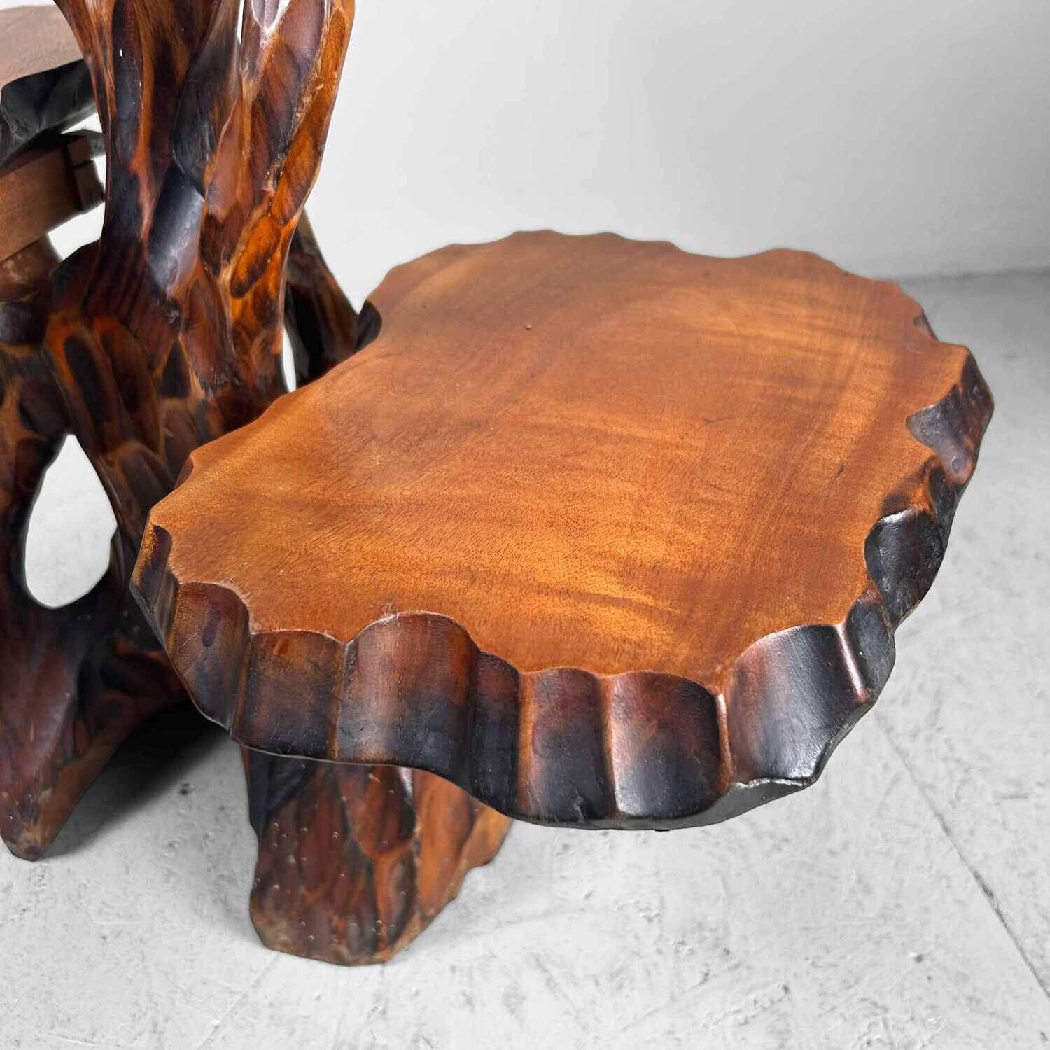 Japanse Mid Century Houten Plantenstaander, jaren '60.