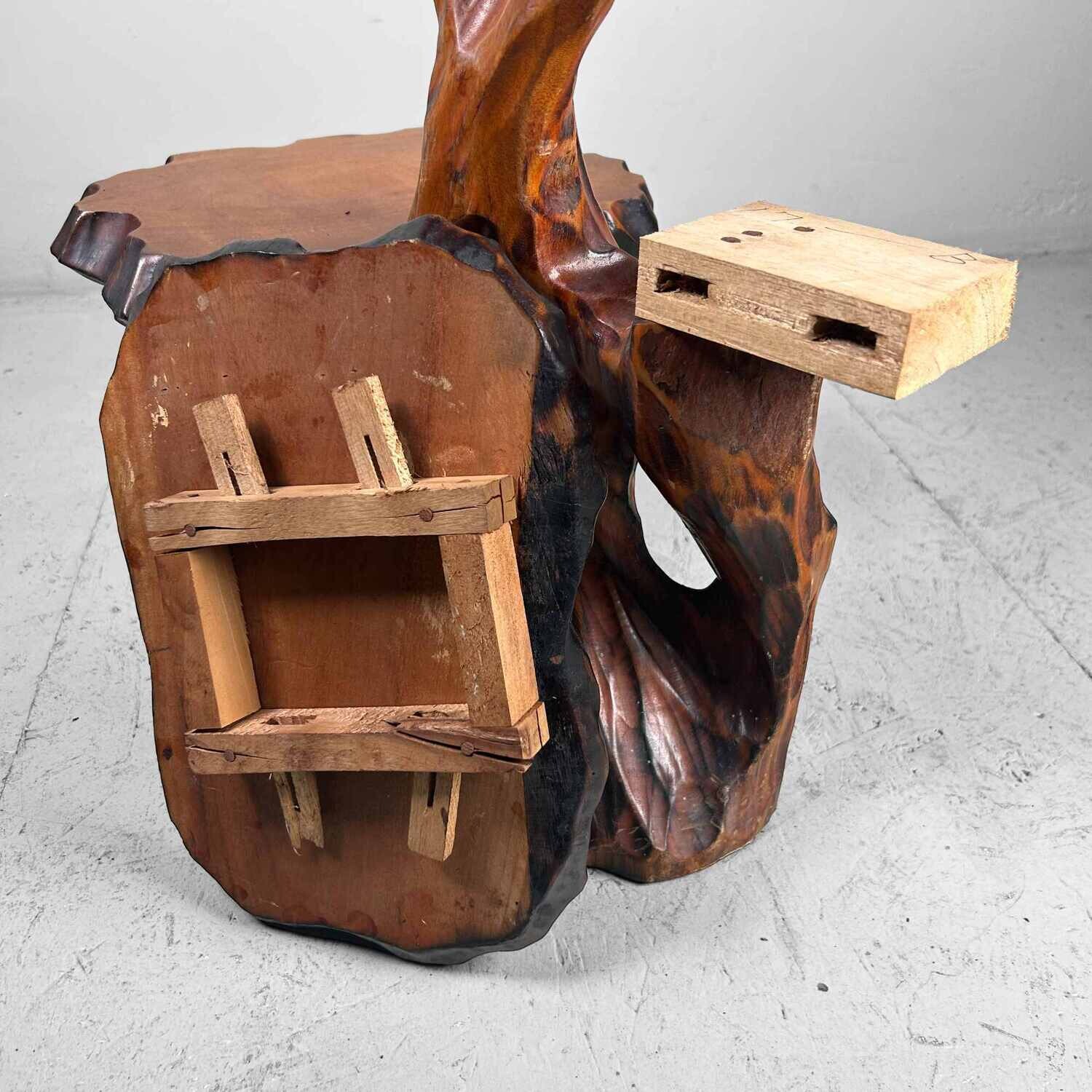 Japanse Mid Century Houten Plantenstaander, jaren '60.