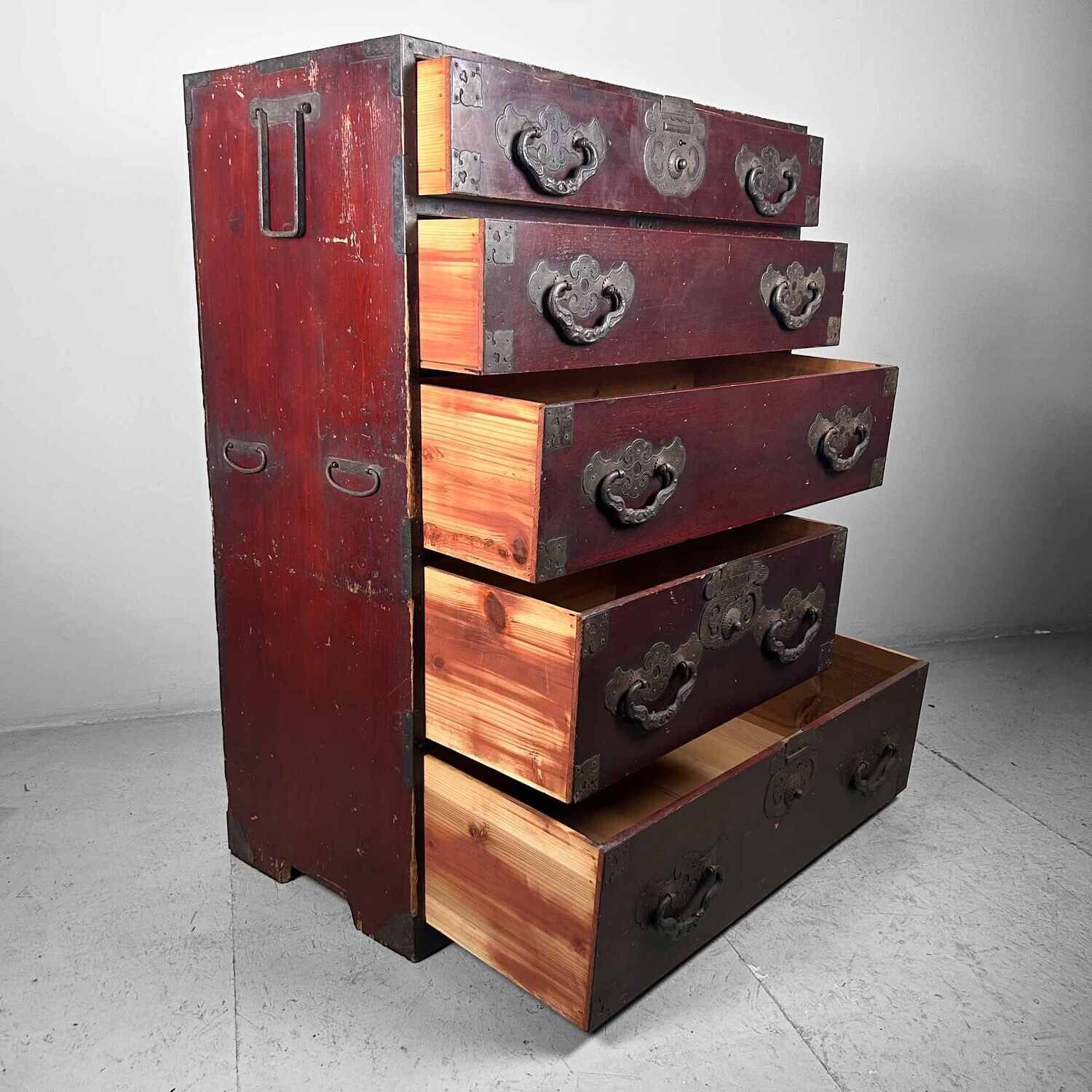 Traditionele Tansu Ladekast, Meiji periode, Japan.