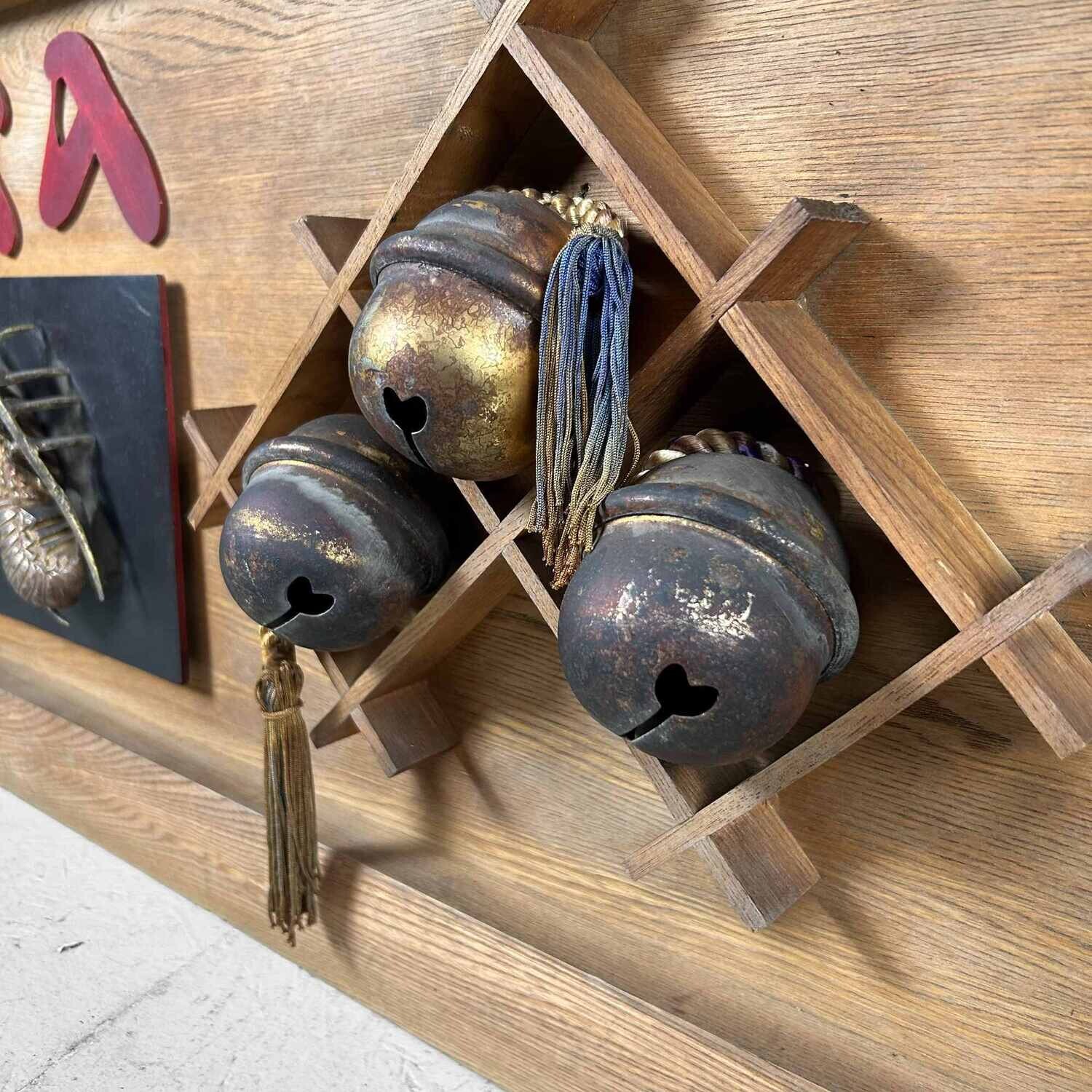 Japanese Wooden Restaurant Signboard/Kanban Sushi, 1950s.